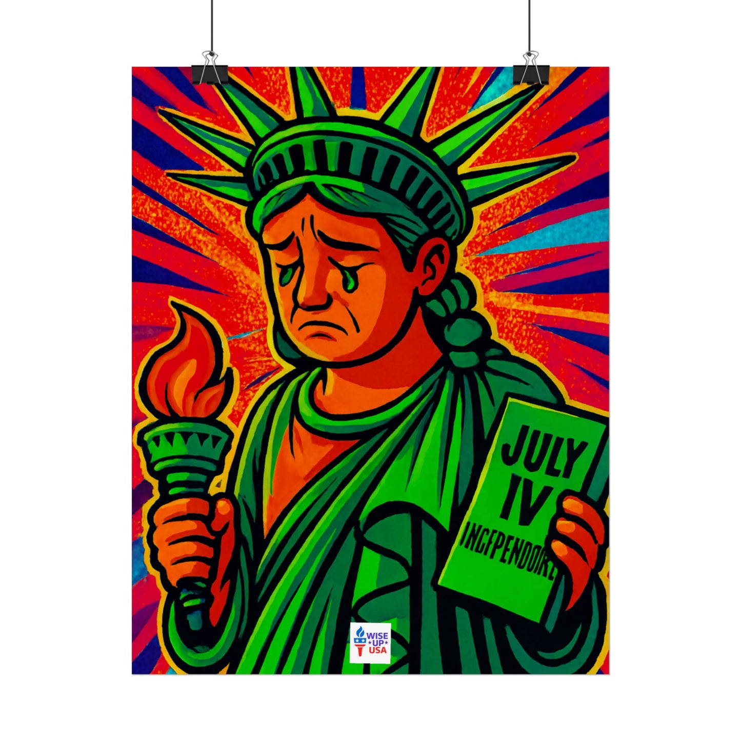 Colorful Protest Art Poster, Trump Shamed Statue of Liberty, Activism Wall Art, Educational Prints, Gift for Teachers and Students