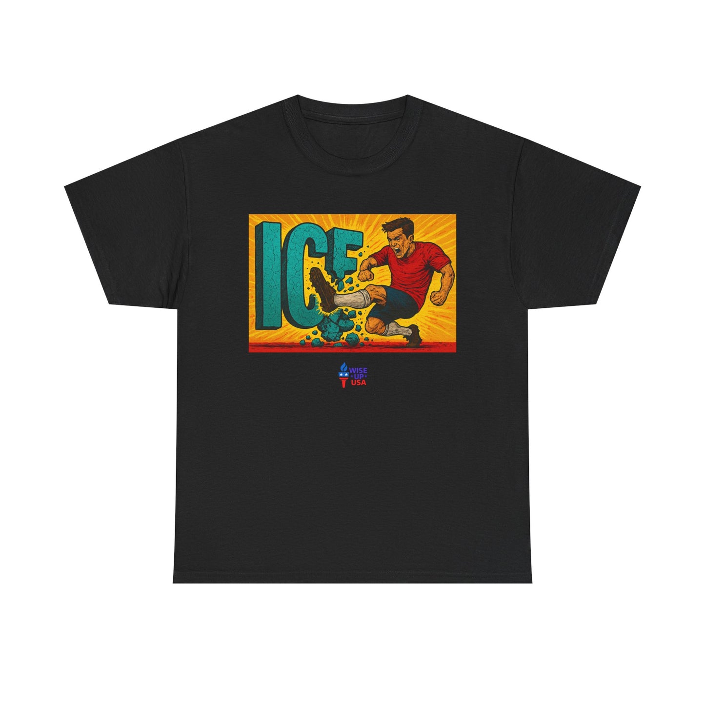 Unisex Heavy Cotton Tee with Kick Ice! '26, Design, Election Day Apparel, Revolution, Gift for Activists, Midterm 26, Stop ice