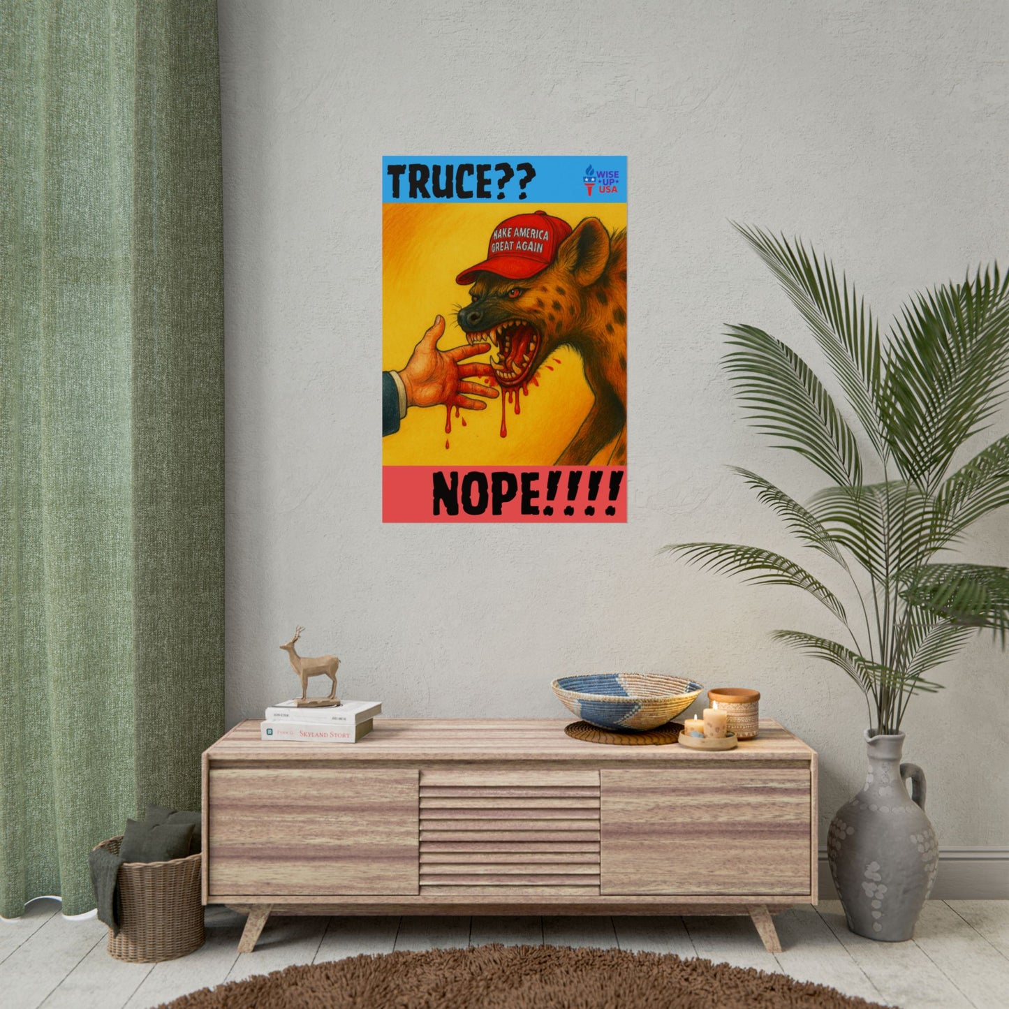Protest Poster, Truce Nope design, Activist Art, Bold Political Message, Election Season Sign, We cannot back down, Stop MAGA