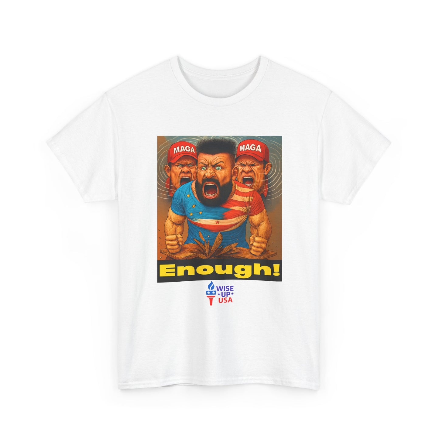 Enough MAGA! Unisex Heavy Cotton Tee, Election Day Apparel Activists, Against Trump, Republicans, and MAGA, Resistance, No MAGA, Propaganda