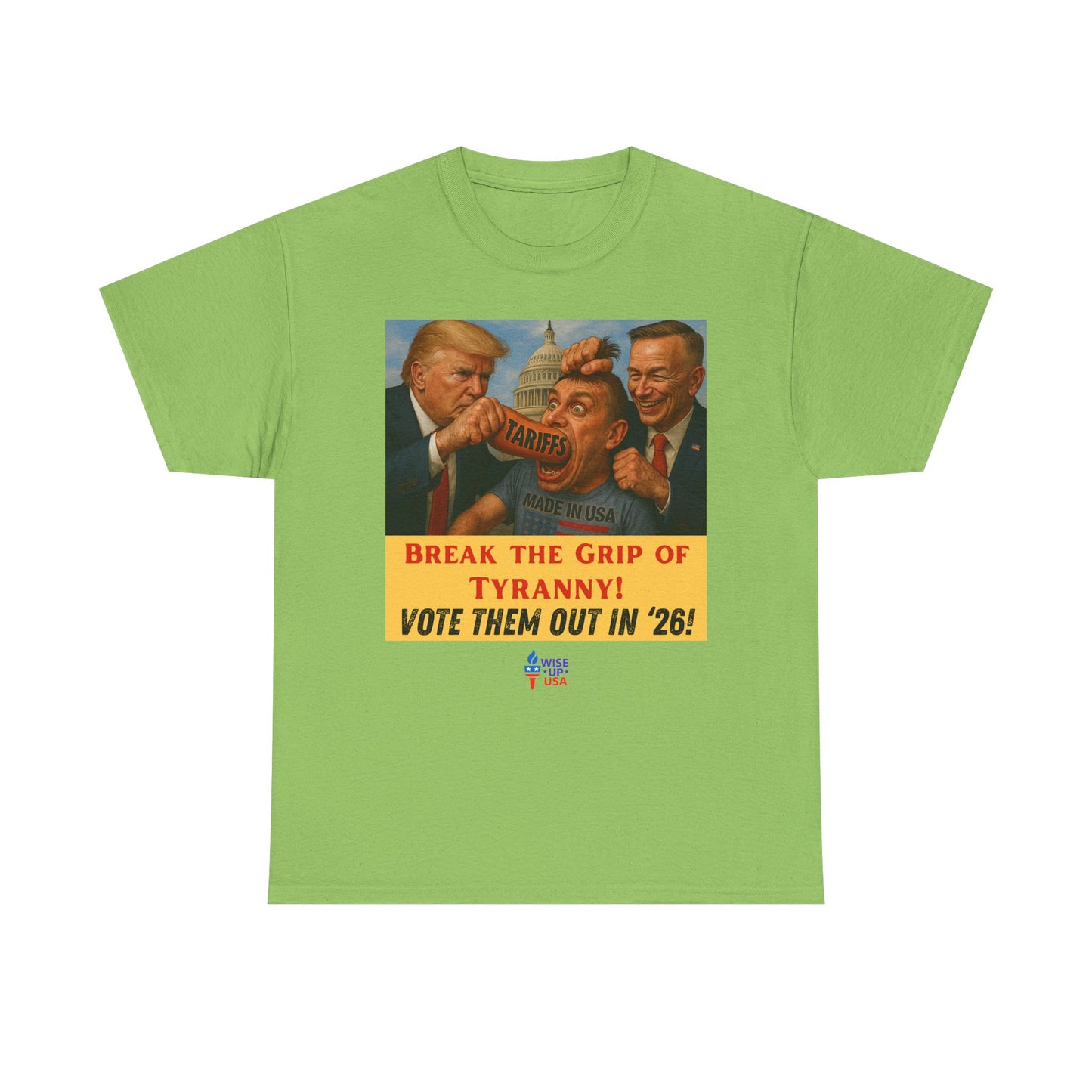 Unisex Heavy Cotton Tee with Break the Grip '26, Design, Election Day Apparel, Revolution, Gift for Activists, Midterm 26, Health Insurance