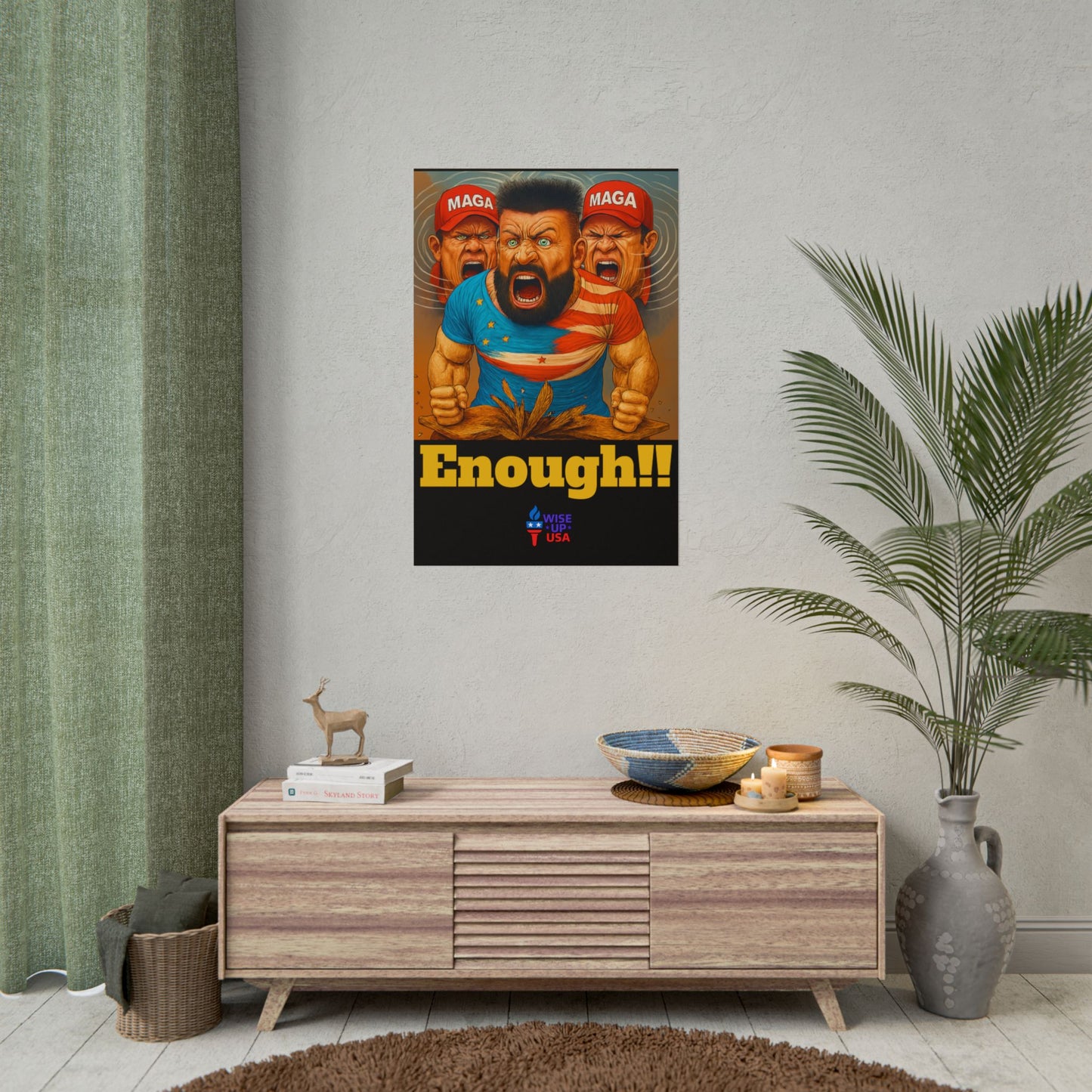 Protest Poster, Enough MAGA design, Activist Art, Political Message, Election Season Sign, We cannot back down, Stop MAGA, Stop Injustice
