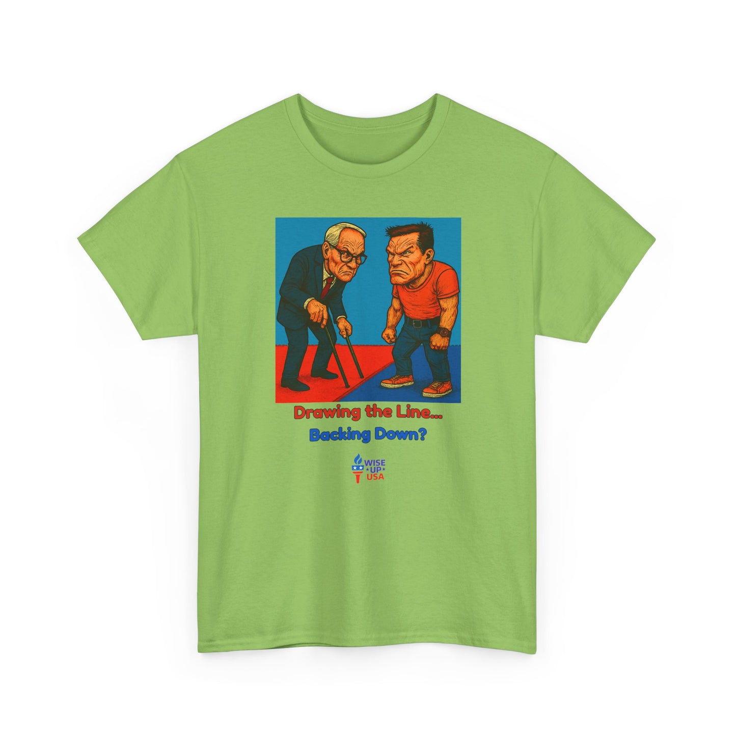 Unisex Heavy Cotton Tee with Patriotic Drawing Lines for '26, Design, Election Day Apparel, Revolution, Gift for Activists, Midterm 26