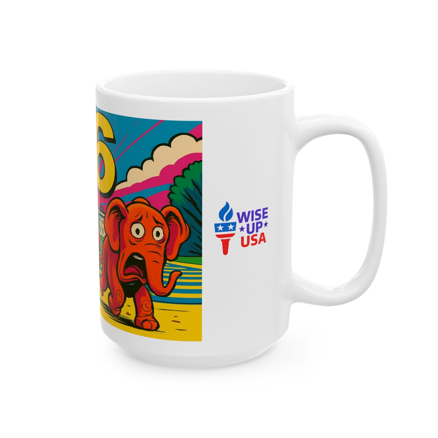 Ceramic Mug Vote the FIX in 26 Election Decor, Wise Up USA Activist Gift, Midterms 26, Political Coffee Cup, Protester Present