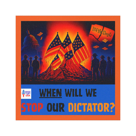 Political Car Magnets, USA Election Decor, Stop Dictator, Gift for Activists, Stop Trump, Wise Up USA, Midterm Elections, Vote '26