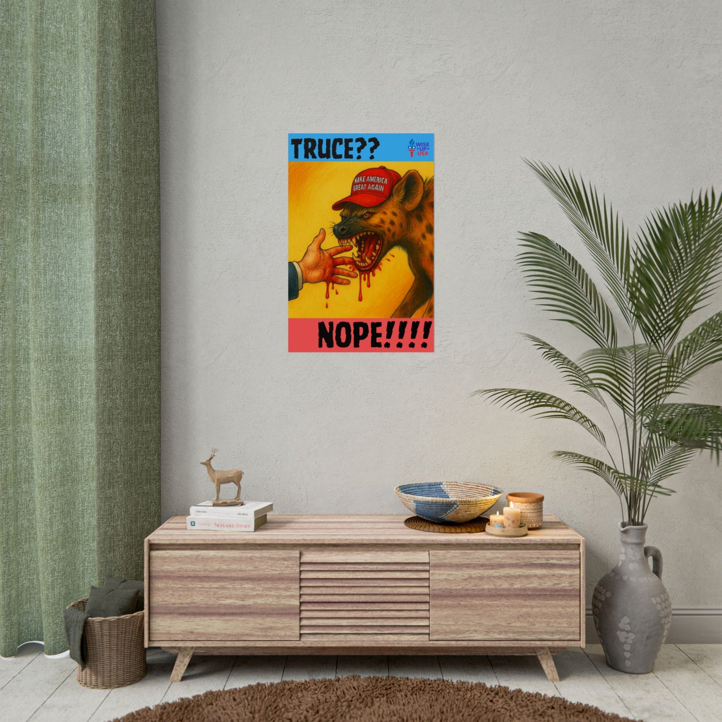 Protest Poster, Truce Nope design, Activist Art, Bold Political Message, Election Season Sign, We cannot back down, Stop MAGA