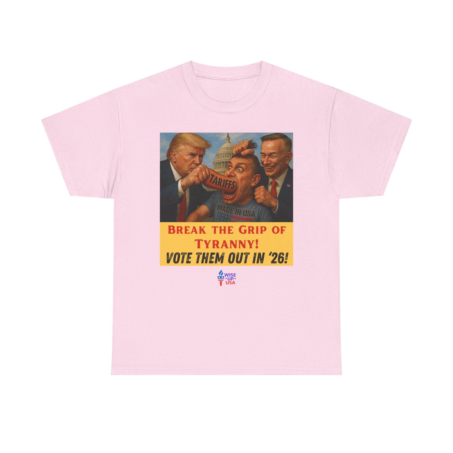 Unisex Heavy Cotton Tee with Break the Grip '26, Design, Election Day Apparel, Revolution, Gift for Activists, Midterm 26, Health Insurance