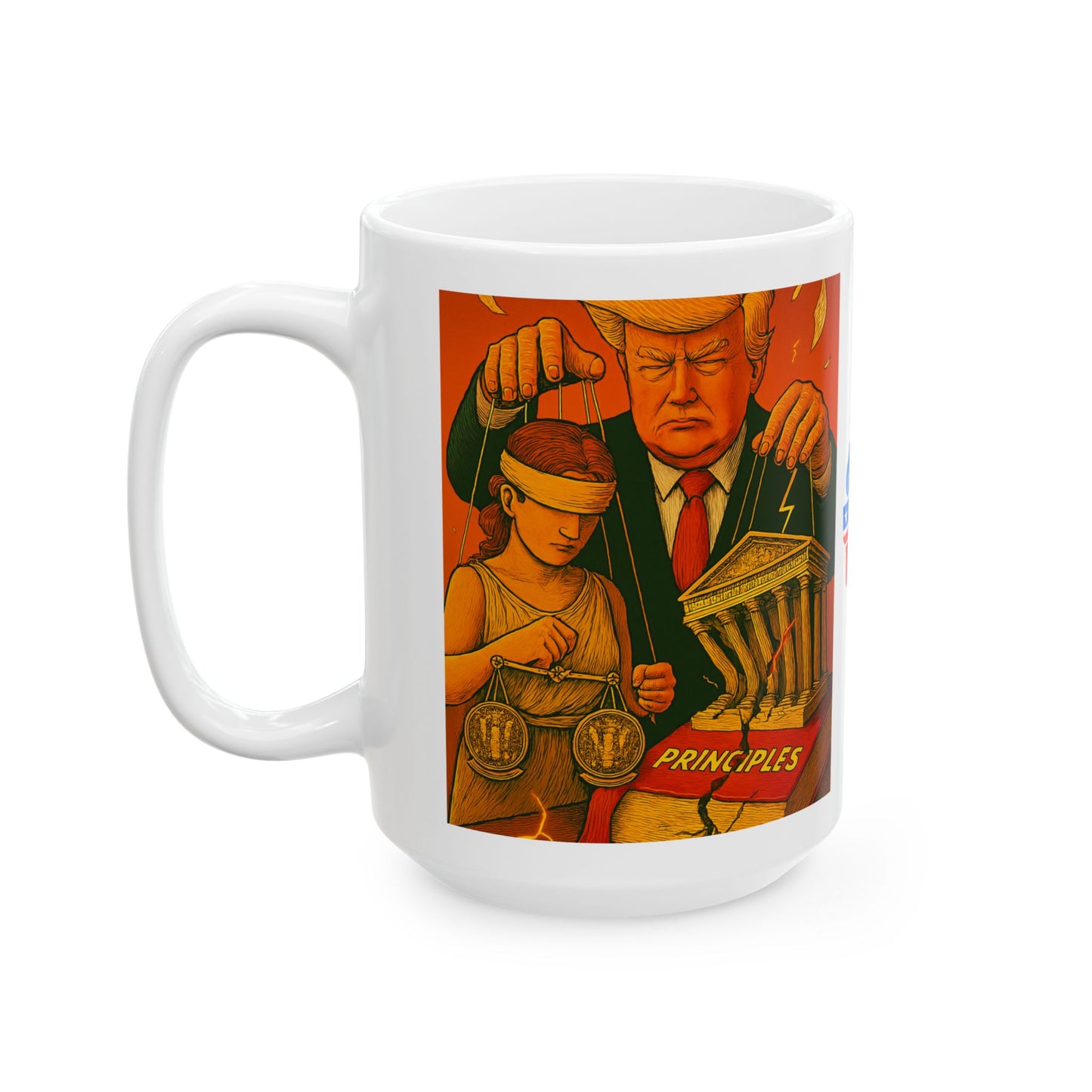 Supreme Court Controlled By Trump Ceramic Mug, Political Gift for Activists, Elections Decor, Patriotic Coffee Cup, Voting Rights Advocate