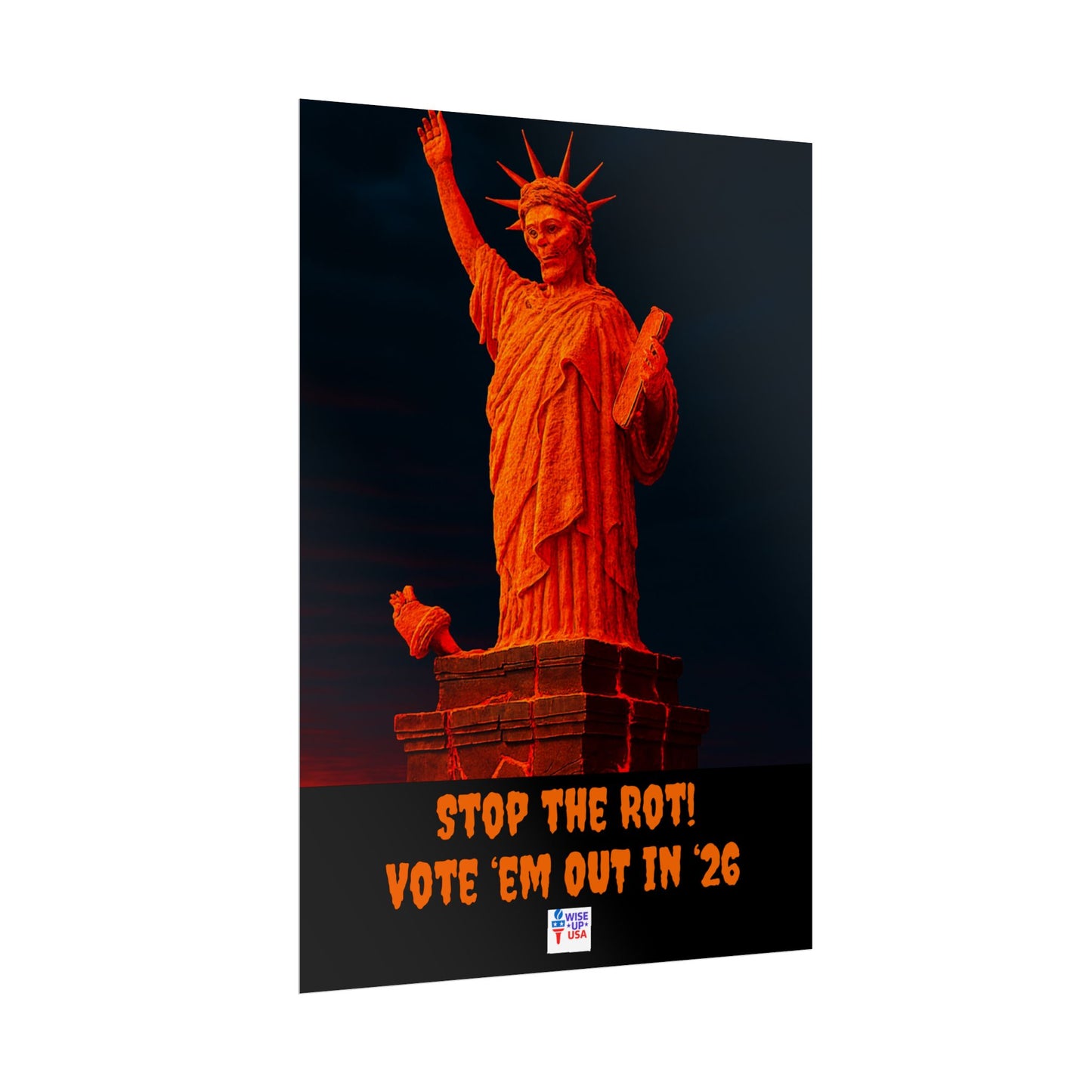 Colorful Protest Art Poster, Mold Rot Statue of Liberty, Activism Wall Art, Political Activist Prints, Vote Congress OUT, Midterms