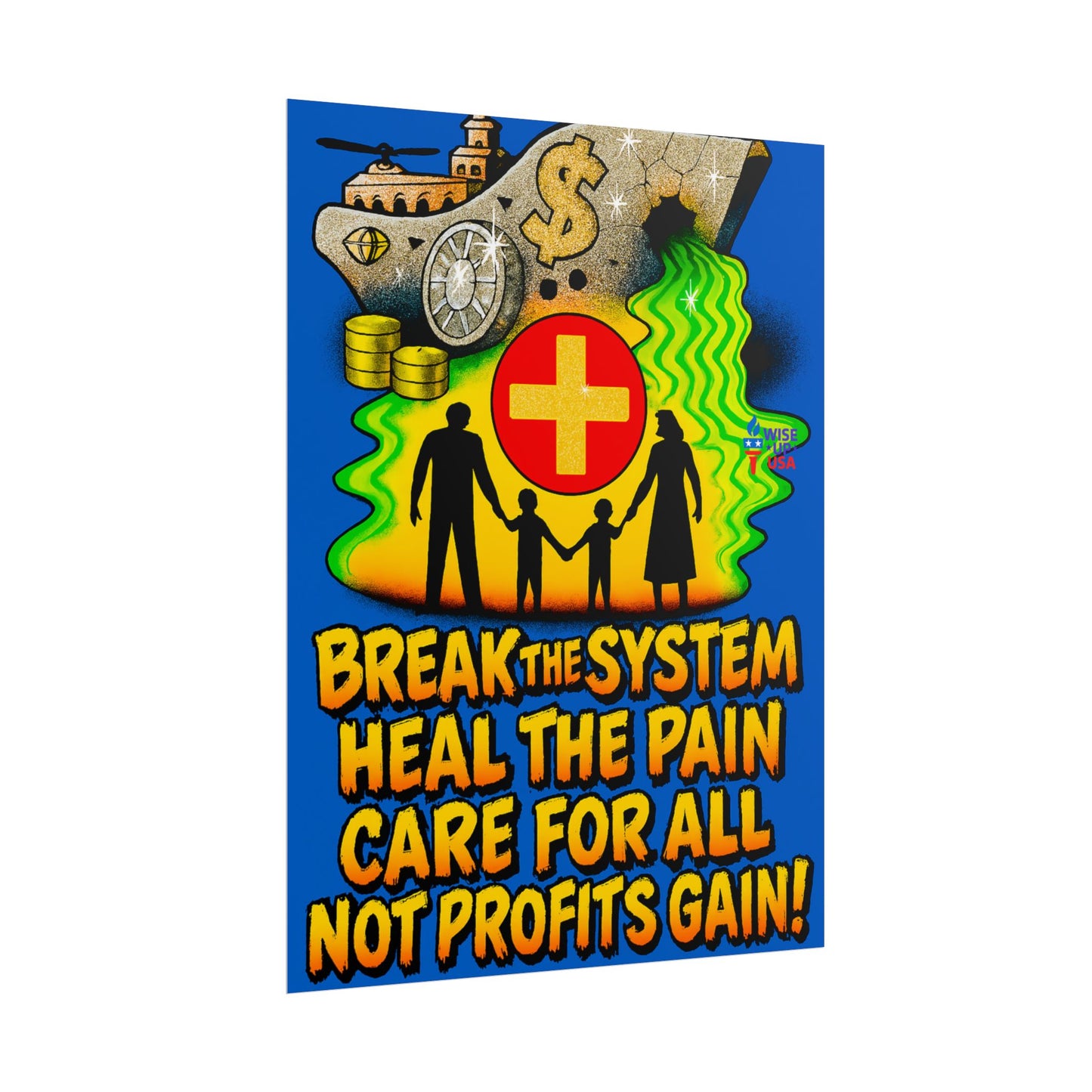 Colorful Protest Art Poster, Care for ALL in 26, Activism Wall Art, Political Prints, Universal Health Care, Midterm Elections, oust elite