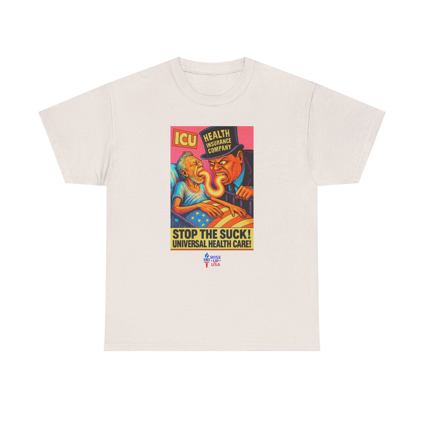 Unisex Heavy Cotton Tee with Stop the Suck! '26, Design, Election Day Apparel, Revolution, Gift for Activists, Midterm 26, Health Insurance