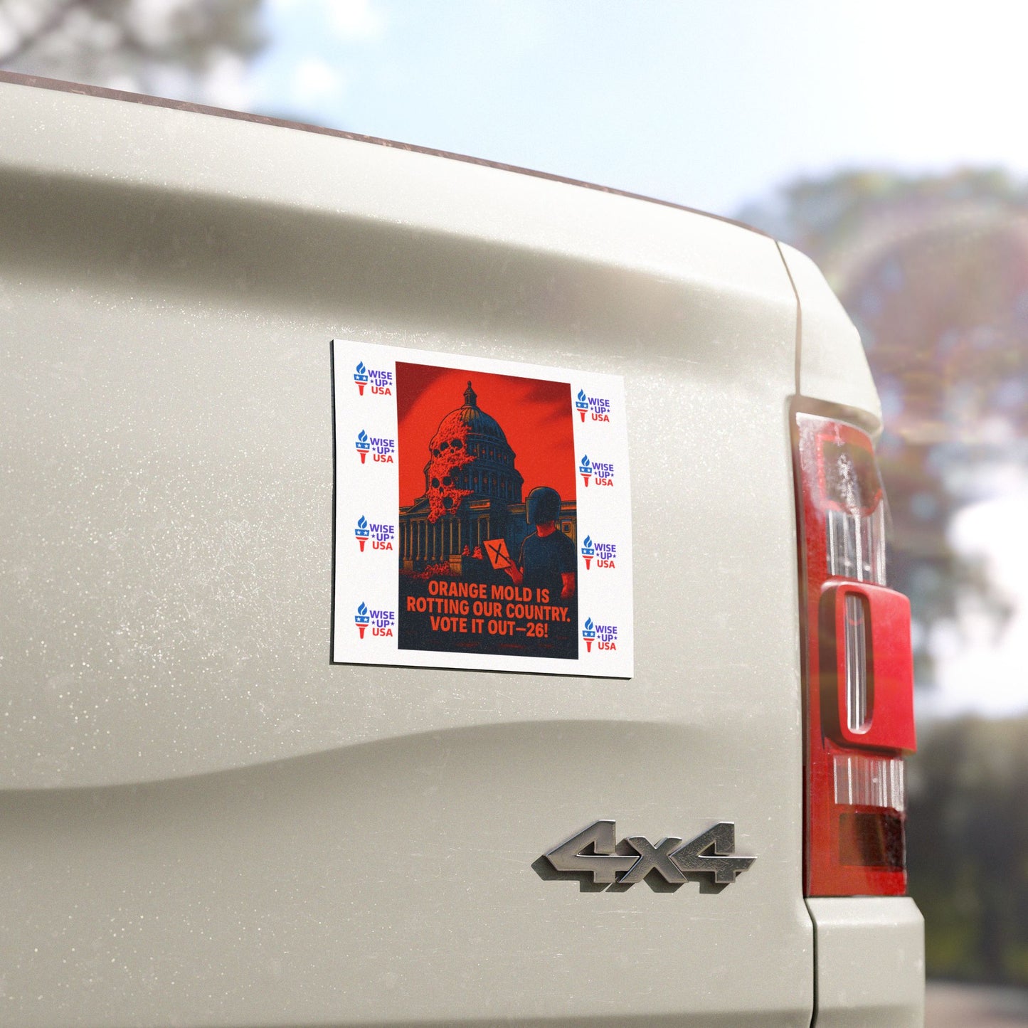 Political Refrigerator/Car Magnets, USA Election Decor, Rotting Country, Activists, Vote OUT the Orange Mold, Wise Up USA, Midterm Elections
