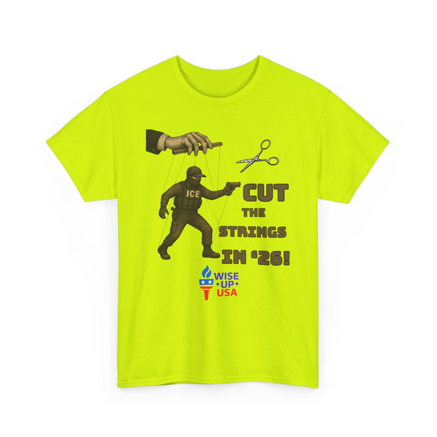 Cut the Strings in '26 Design, Midterm Election Shirt, Election Day Apparel, USA Pride Tee, Gift for Activists, Unisex Heavy cotton tee