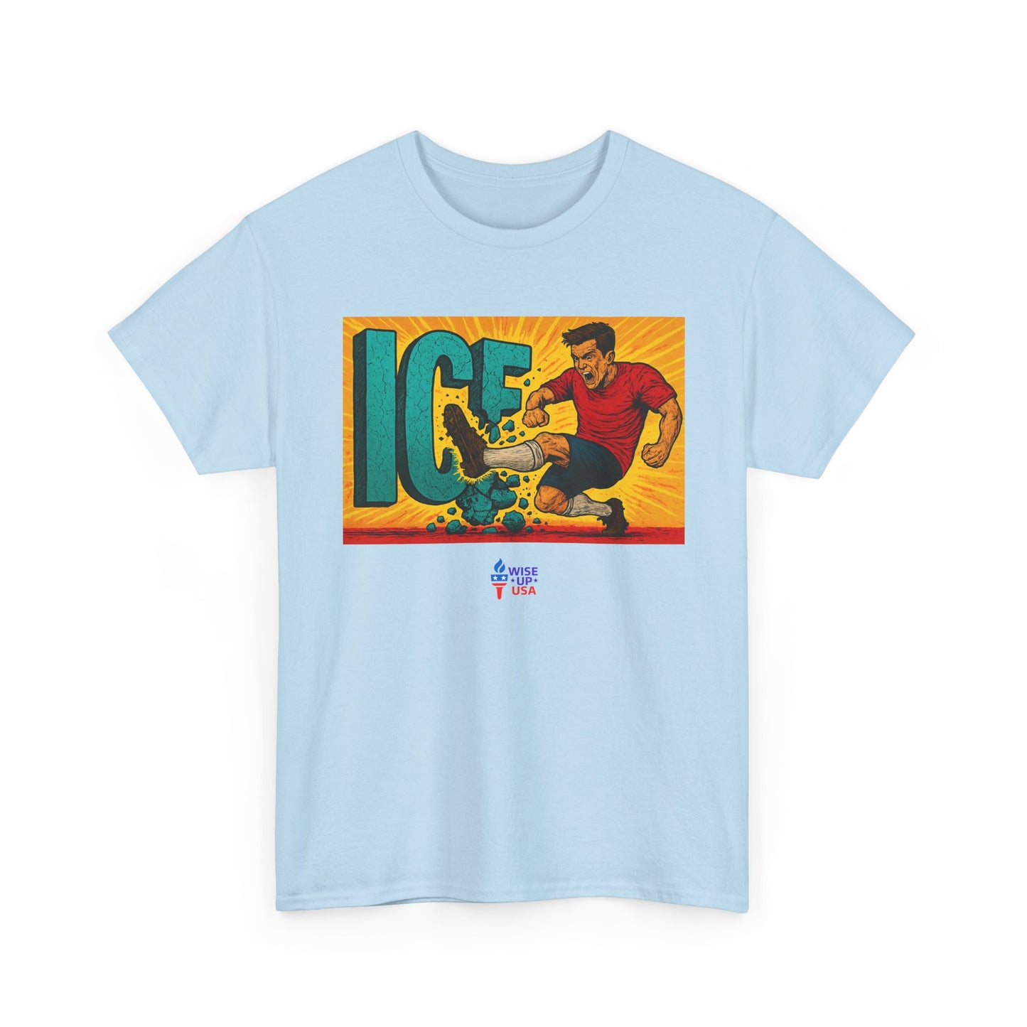 Unisex Heavy Cotton Tee with Kick Ice! '26, Design, Election Day Apparel, Revolution, Gift for Activists, Midterm 26, Stop ice