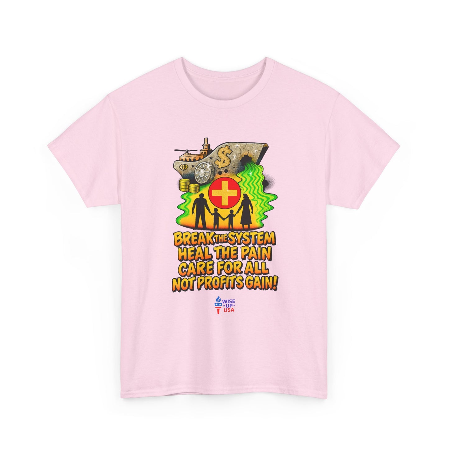 Unisex Heavy Cotton Tee with Care for All '26, Design, Election Day Apparel, Revolution, Gift for Activists, Midterm 26, Health Insurance