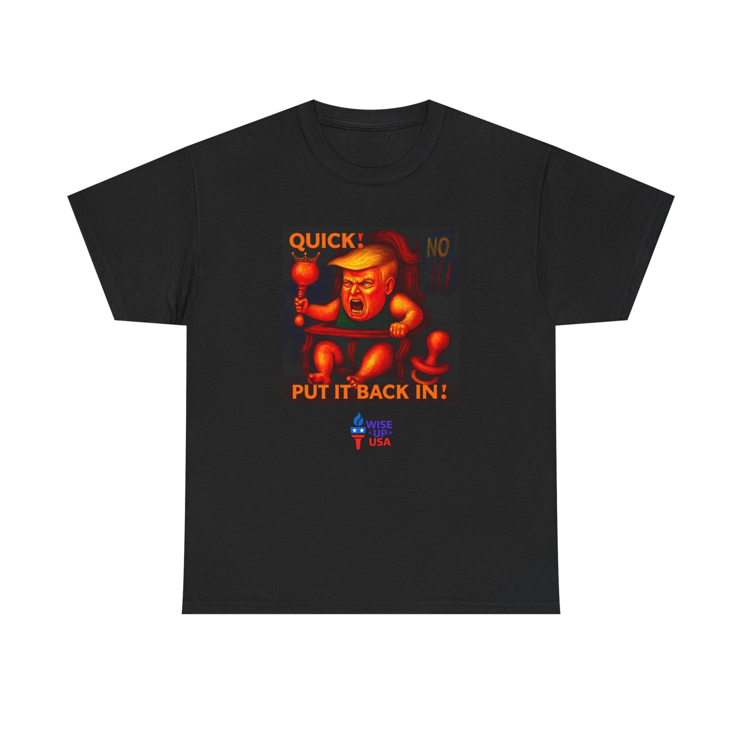 Hush Trump Unisex Heavy Cotton Tee, Election Day Apparel Activists, Against Trump, Republicans, and MAGA, Resistance, Shut Trump Up