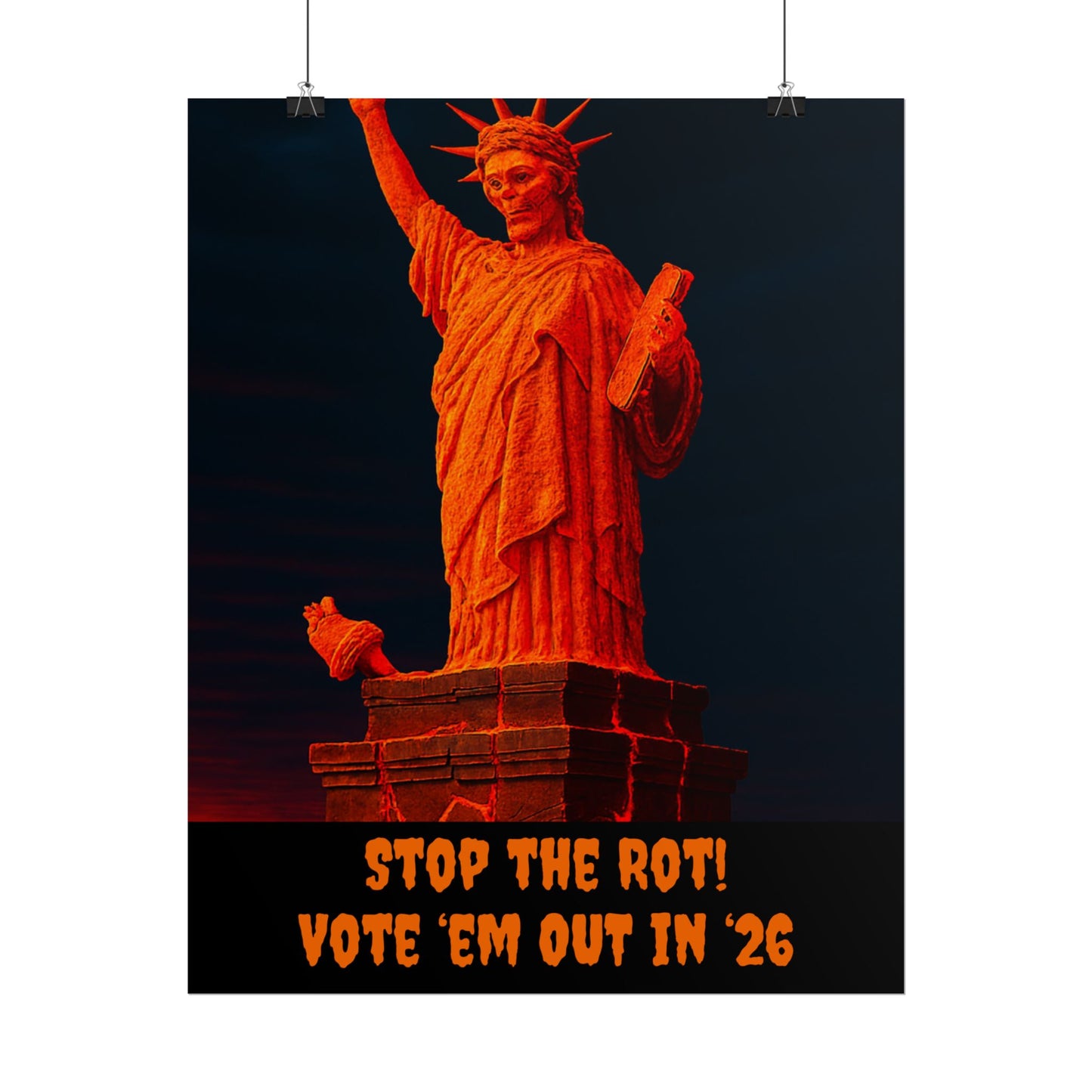 Colorful Protest Art Poster, Mold Rot Statue of Liberty, Activism Wall Art, Political Activist Prints, Vote Congress OUT, Midterms
