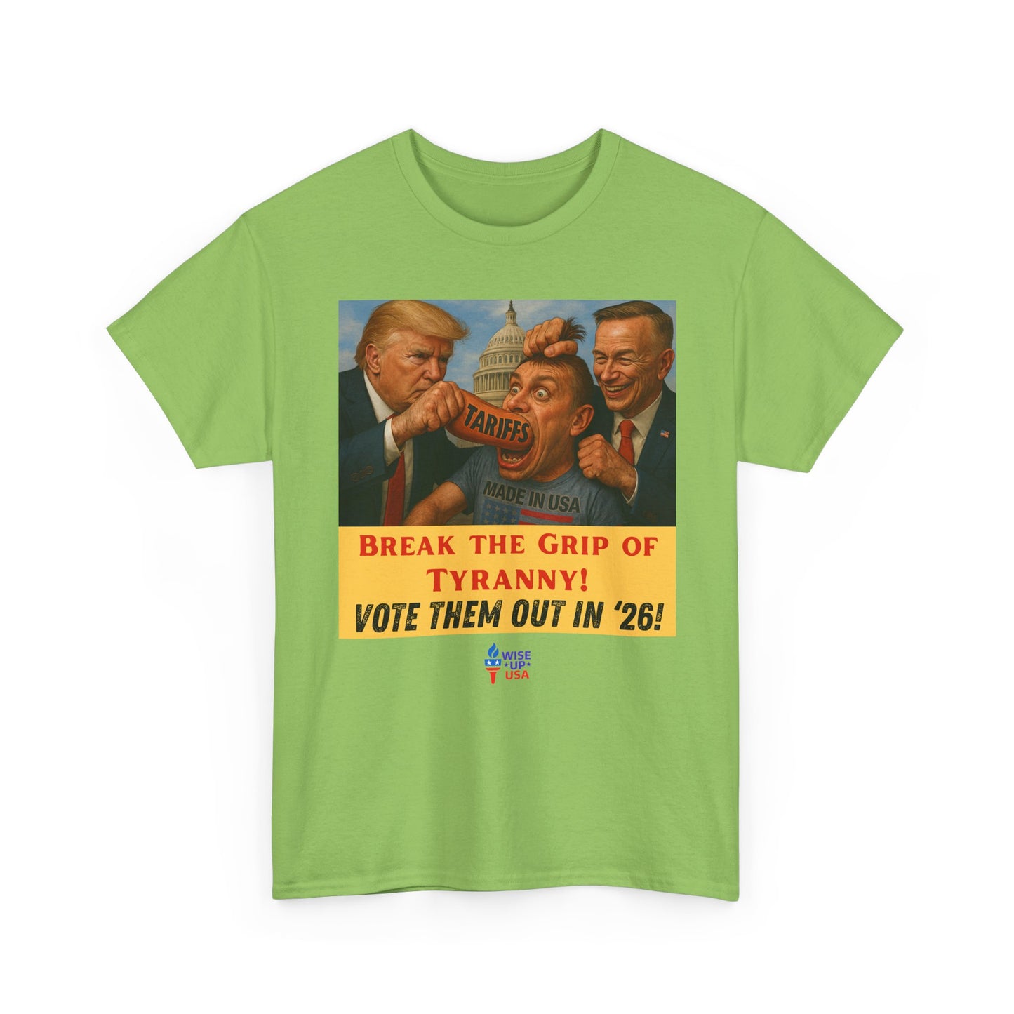 Unisex Heavy Cotton Tee with Break the Grip '26, Design, Election Day Apparel, Revolution, Gift for Activists, Midterm 26, Health Insurance