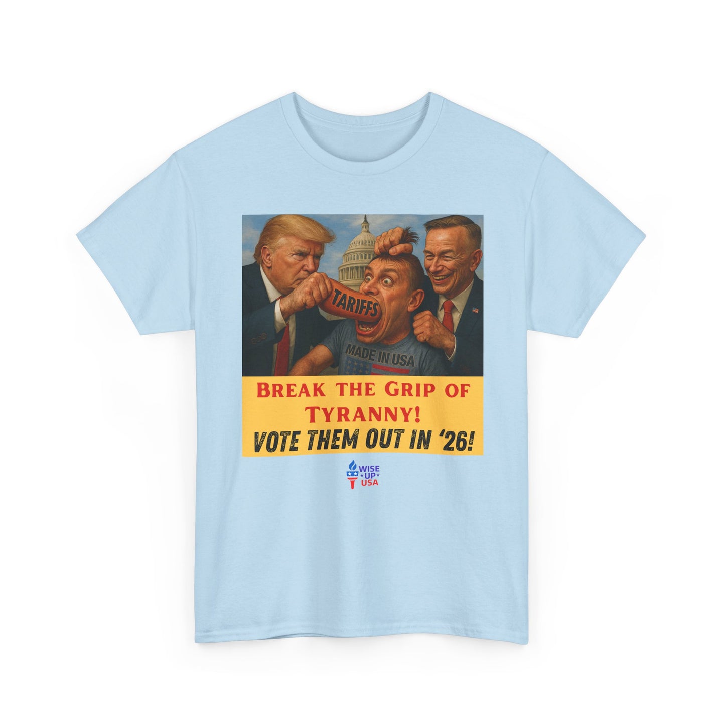 Unisex Heavy Cotton Tee with Break the Grip '26, Design, Election Day Apparel, Revolution, Gift for Activists, Midterm 26, Health Insurance