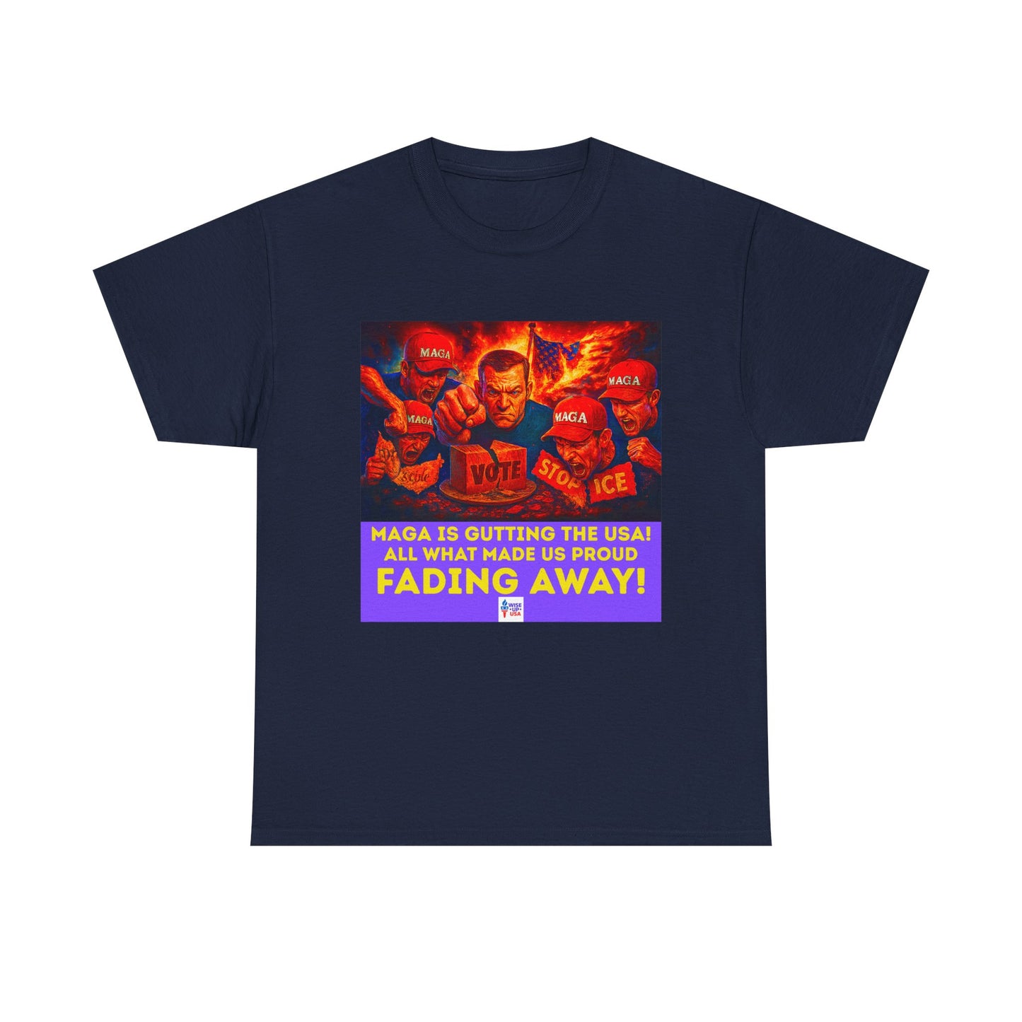 STOP MAGA '26 Fading Away Unisex Heavy Cotton Tee - Election Day Apparel, Stop Trump - Midterm 26 - Rid of Republicans, Stop ICE,