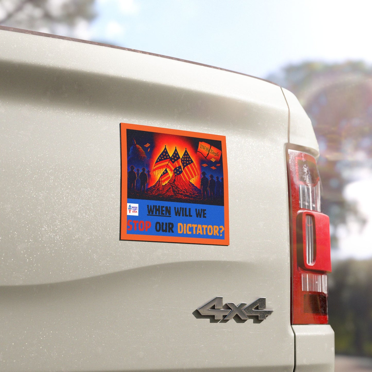 Political Car Magnets, USA Election Decor, Stop Dictator, Gift for Activists, Stop Trump, Wise Up USA, Midterm Elections, Vote '26