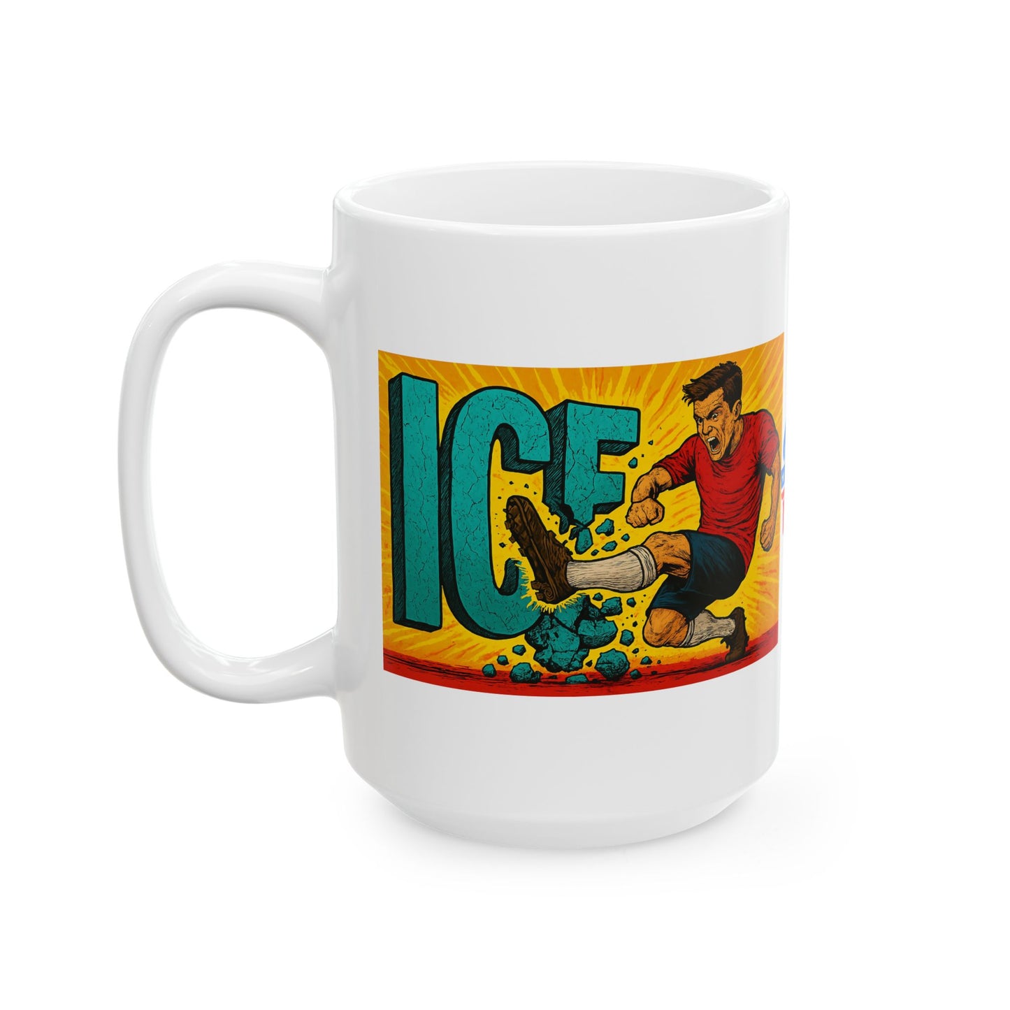 Ceramic Mug, Kick Ice in 26, Election Decor, Wise Up USA, Activist, Midterms 26, Political Coffee Cup, Stop Ice Raids, treat Immigrants fair