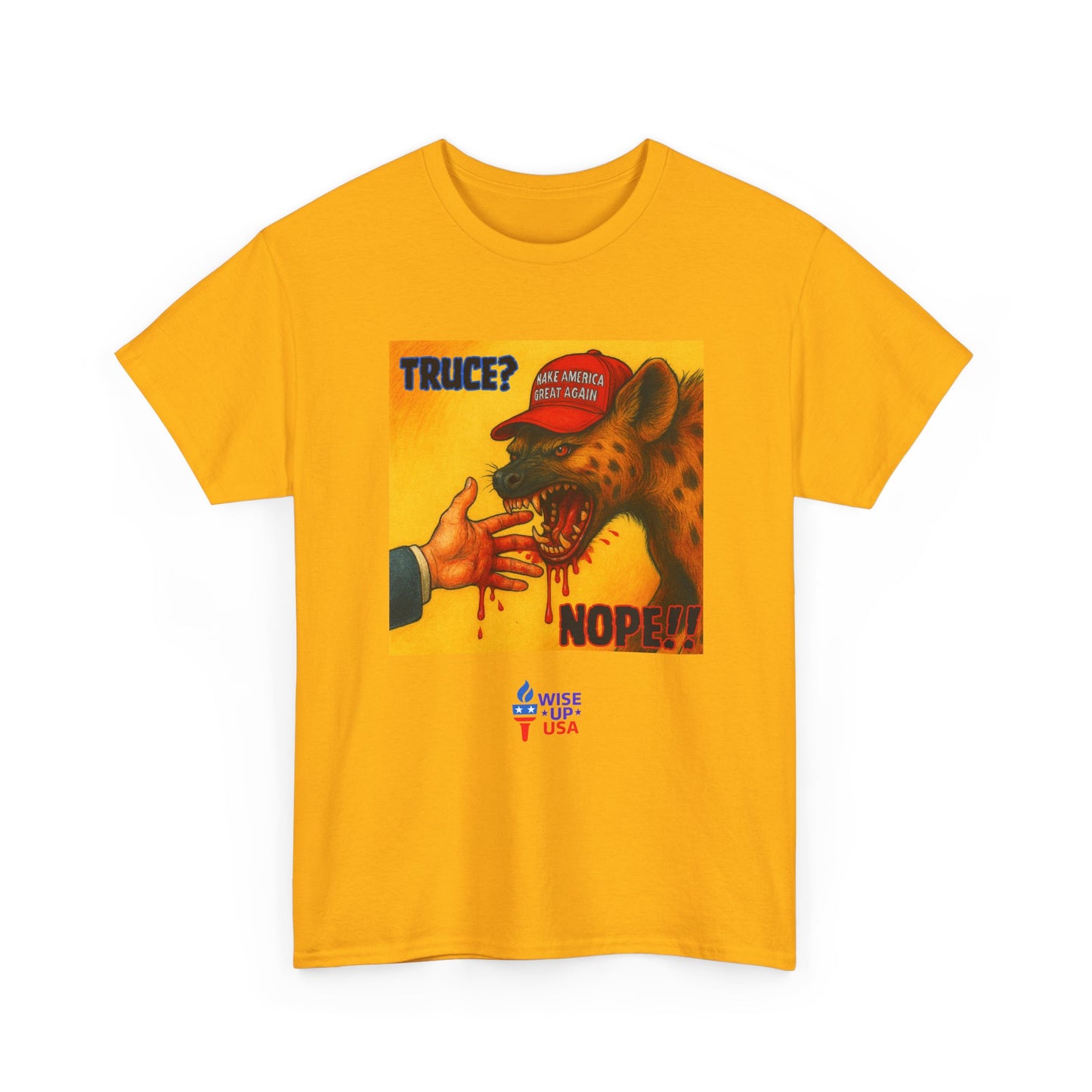 No Truce Unisex Heavy Cotton Tee, Election Day Apparel Activists, Against Trump, Republicans, and MAGA, Resistance, Don't Back Down. No MAGA