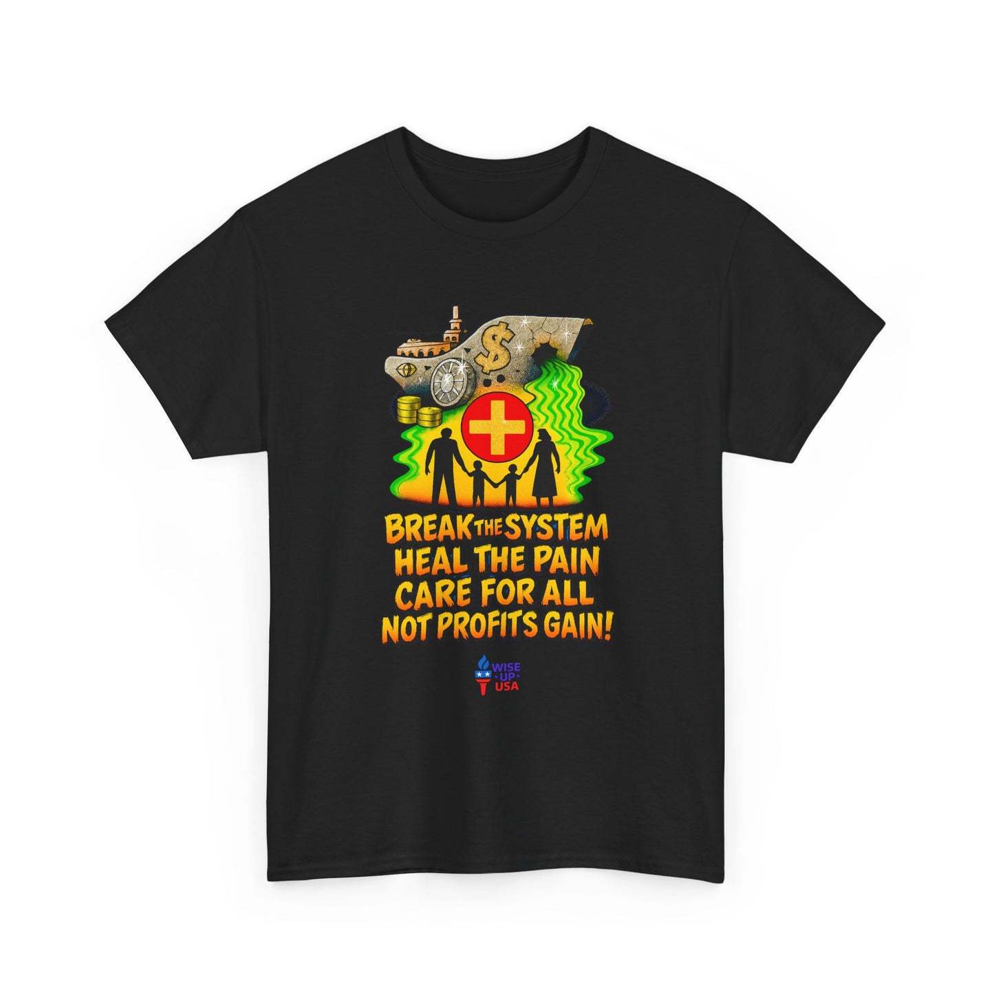 Unisex Heavy Cotton Tee with Care for All '26, Design, Election Day Apparel, Revolution, Gift for Activists, Midterm 26, Health Insurance