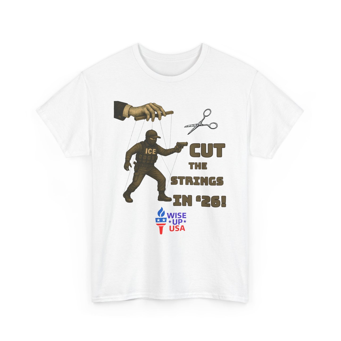 Cut the Strings in '26 Design, Midterm Election Shirt, Election Day Apparel, USA Pride Tee, Gift for Activists, Unisex Heavy cotton tee