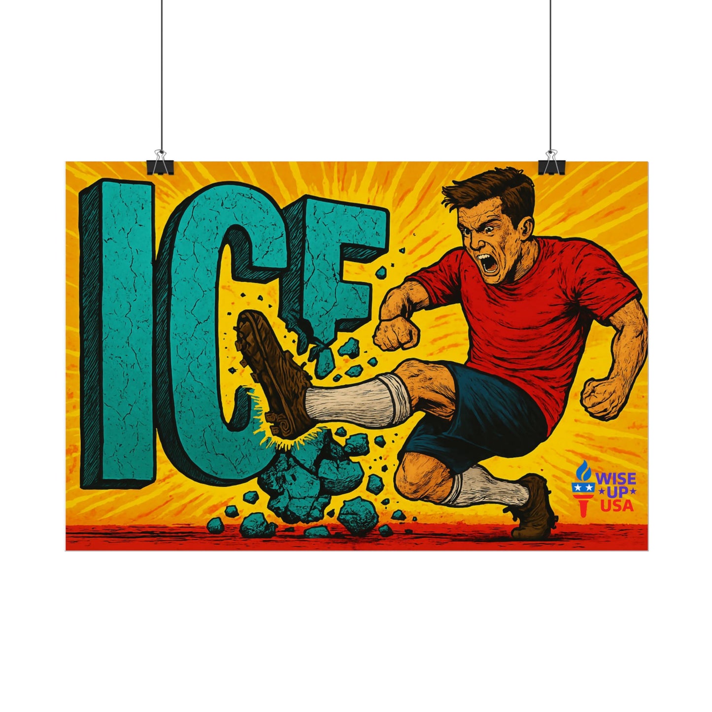 Colorful Protest Art Poster, Kick ICE, Activism Wall Art, Political Prints, Corrupt Congress, Midterm Elections, Stop Ice