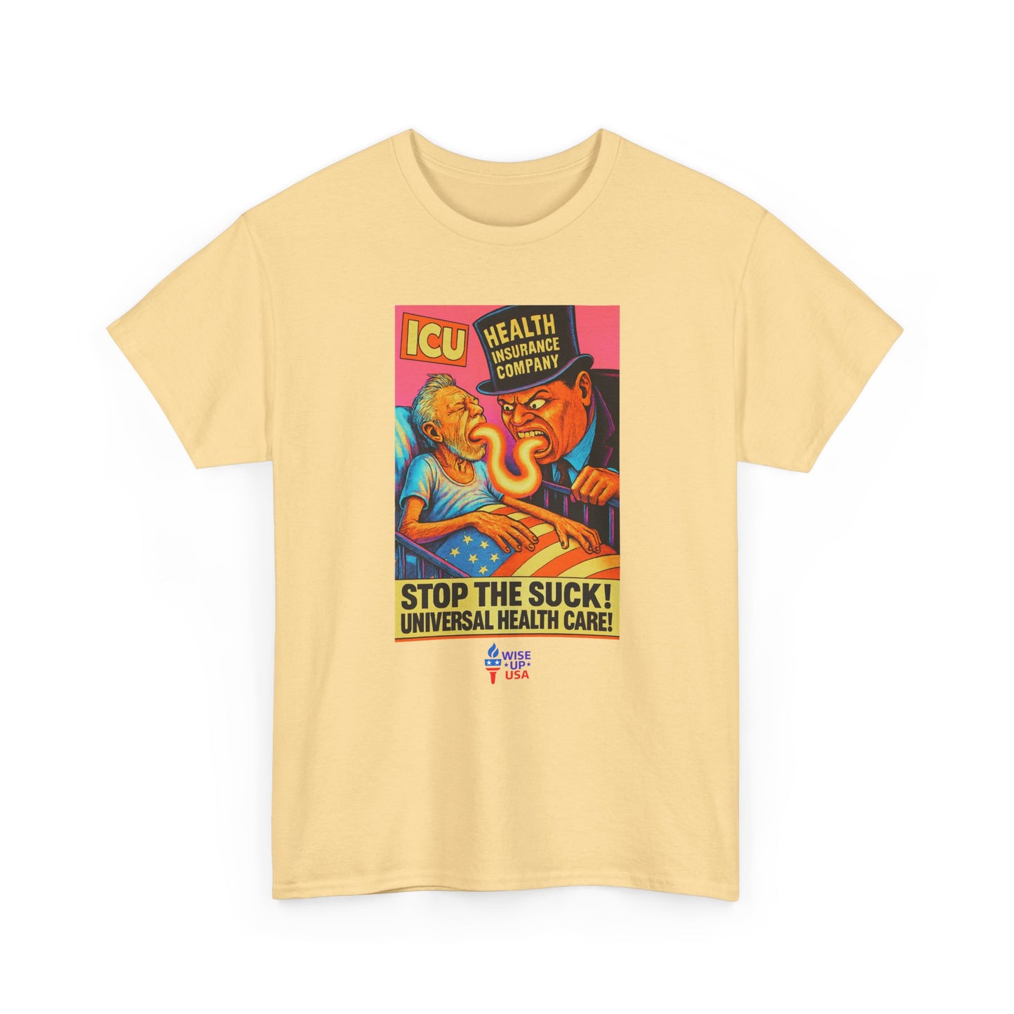 Unisex Heavy Cotton Tee with Stop the Suck! '26, Design, Election Day Apparel, Revolution, Gift for Activists, Midterm 26, Health Insurance