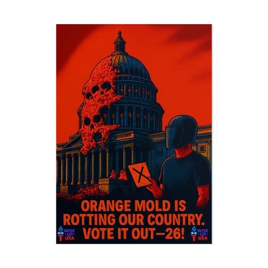 Colorful Protest Art Poster, Capitol Mold in 26, Activism Wall Art, Political Prints, Universal Health Care, Midterm Elections, oust elite