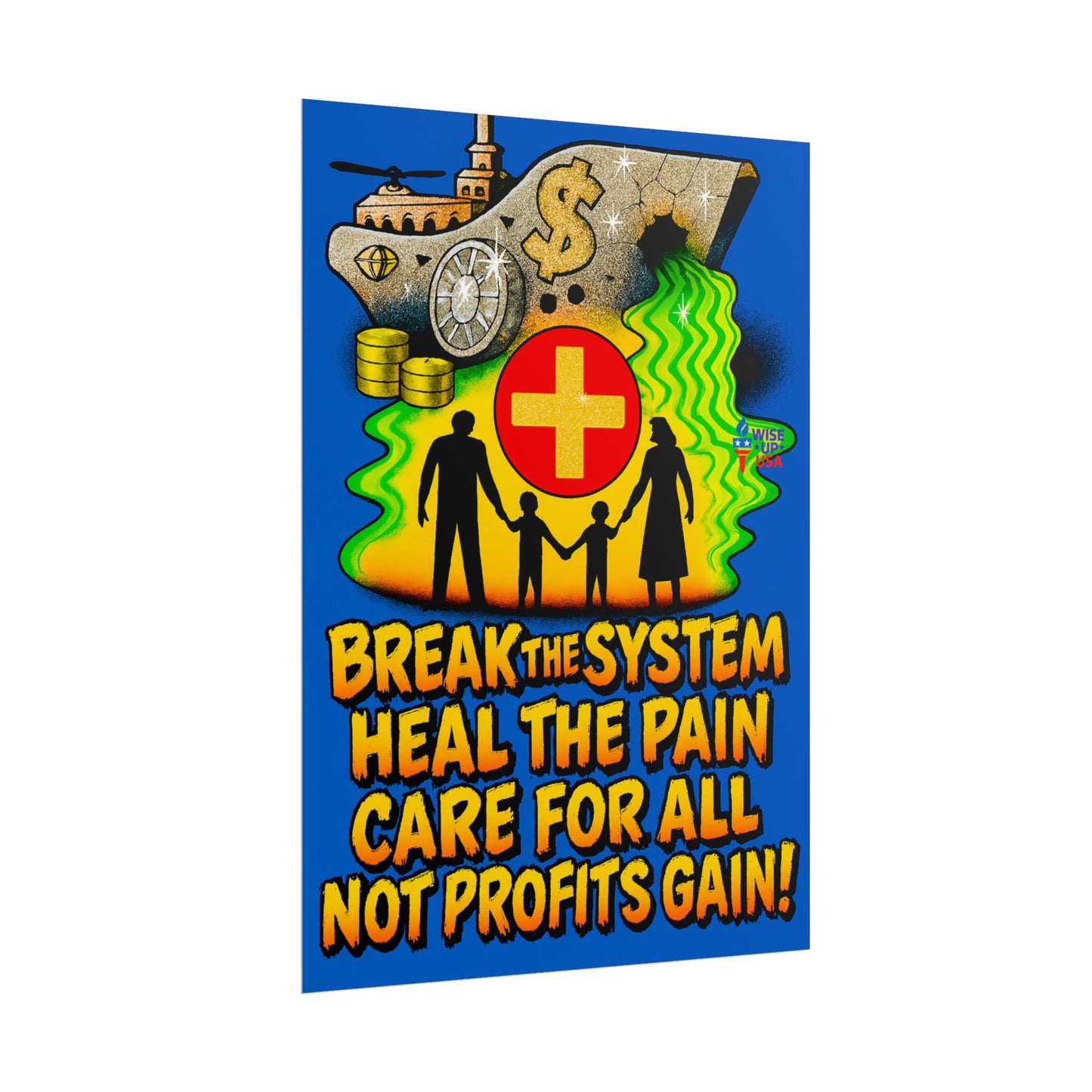 Colorful Protest Art Poster, Care for ALL in 26, Activism Wall Art, Political Prints, Universal Health Care, Midterm Elections, oust elite