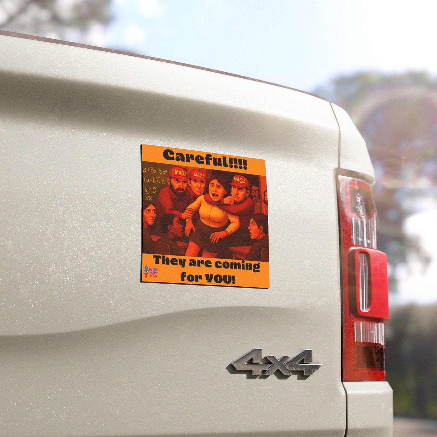 Political Car/Refrigerator Magnets, Careful Teacher!, Midterms 26, Election Decor, Out with Republicans, Gift for Activists, Out with MAGA