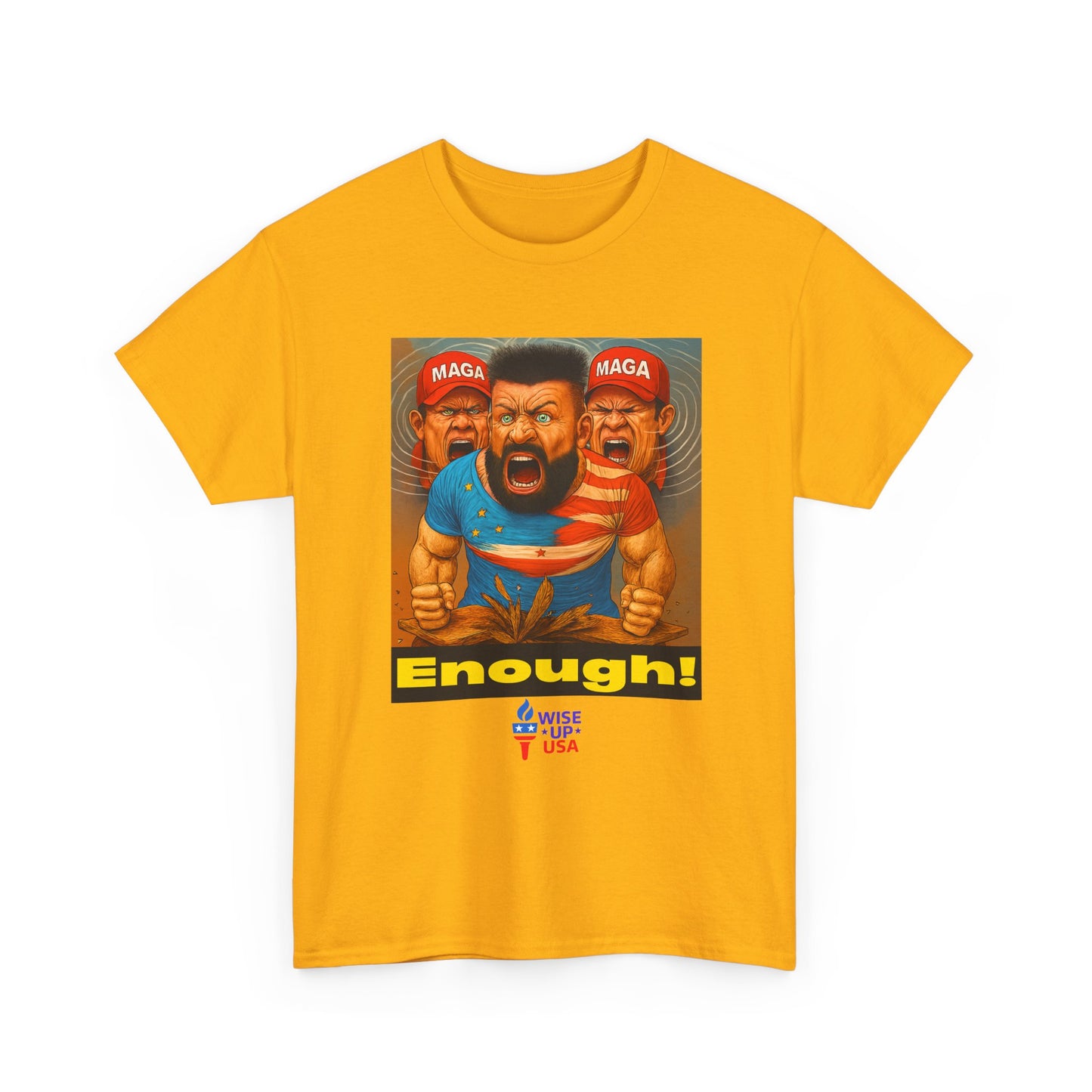 Enough MAGA! Unisex Heavy Cotton Tee, Election Day Apparel Activists, Against Trump, Republicans, and MAGA, Resistance, No MAGA, Propaganda
