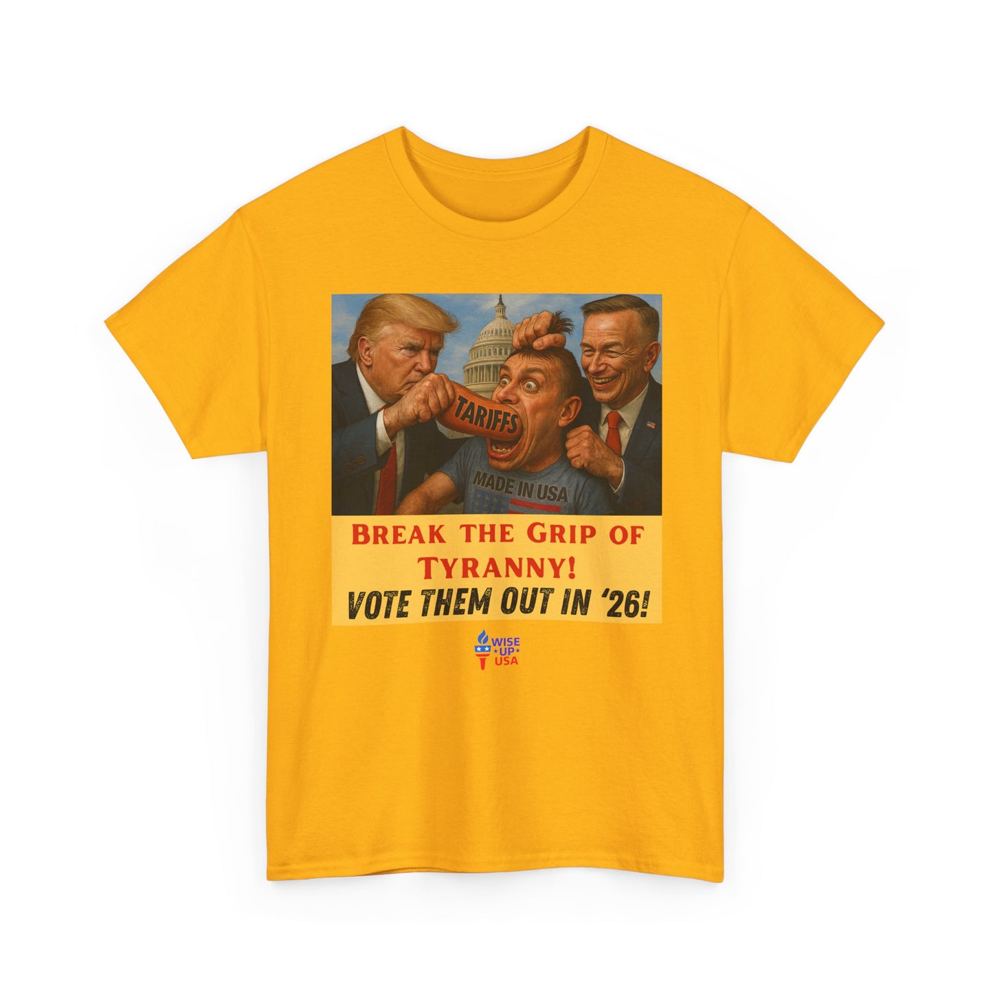 Unisex Heavy Cotton Tee with Break the Grip '26, Design, Election Day Apparel, Revolution, Gift for Activists, Midterm 26, Health Insurance