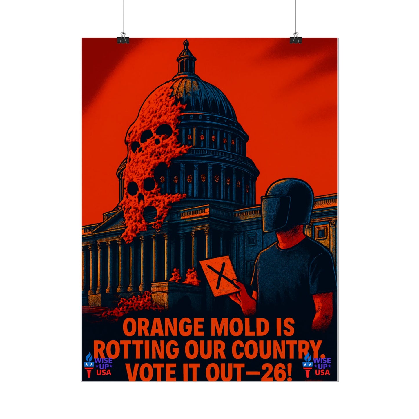 Colorful Protest Art Poster, Capitol Mold in 26, Activism Wall Art, Political Prints, Universal Health Care, Midterm Elections, oust elite