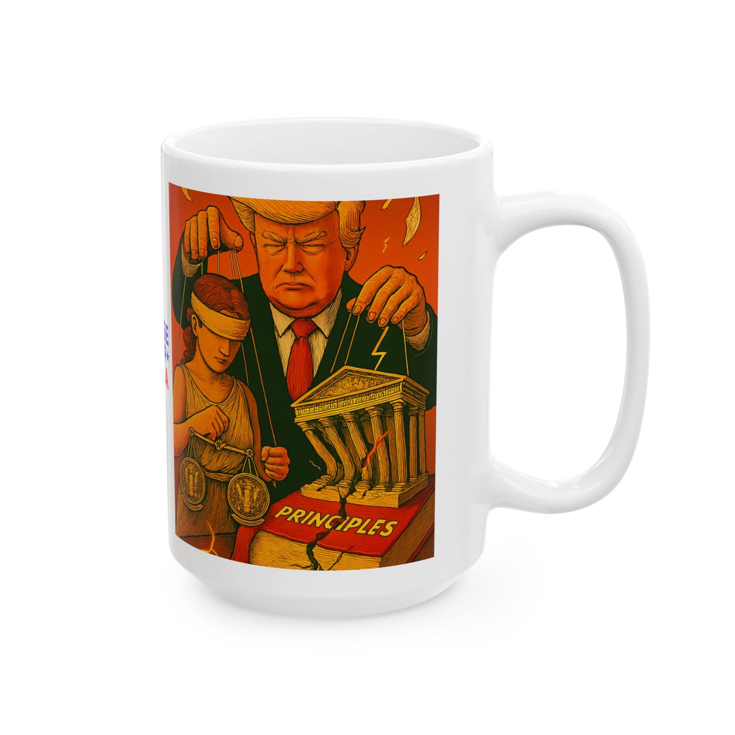 Supreme Court Controlled By Trump Ceramic Mug, Political Gift for Activists, Elections Decor, Patriotic Coffee Cup, Voting Rights Advocate