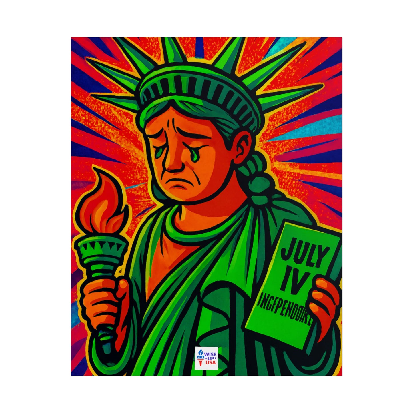 Colorful Protest Art Poster, Trump Shamed Statue of Liberty, Activism Wall Art, Educational Prints, Gift for Teachers and Students