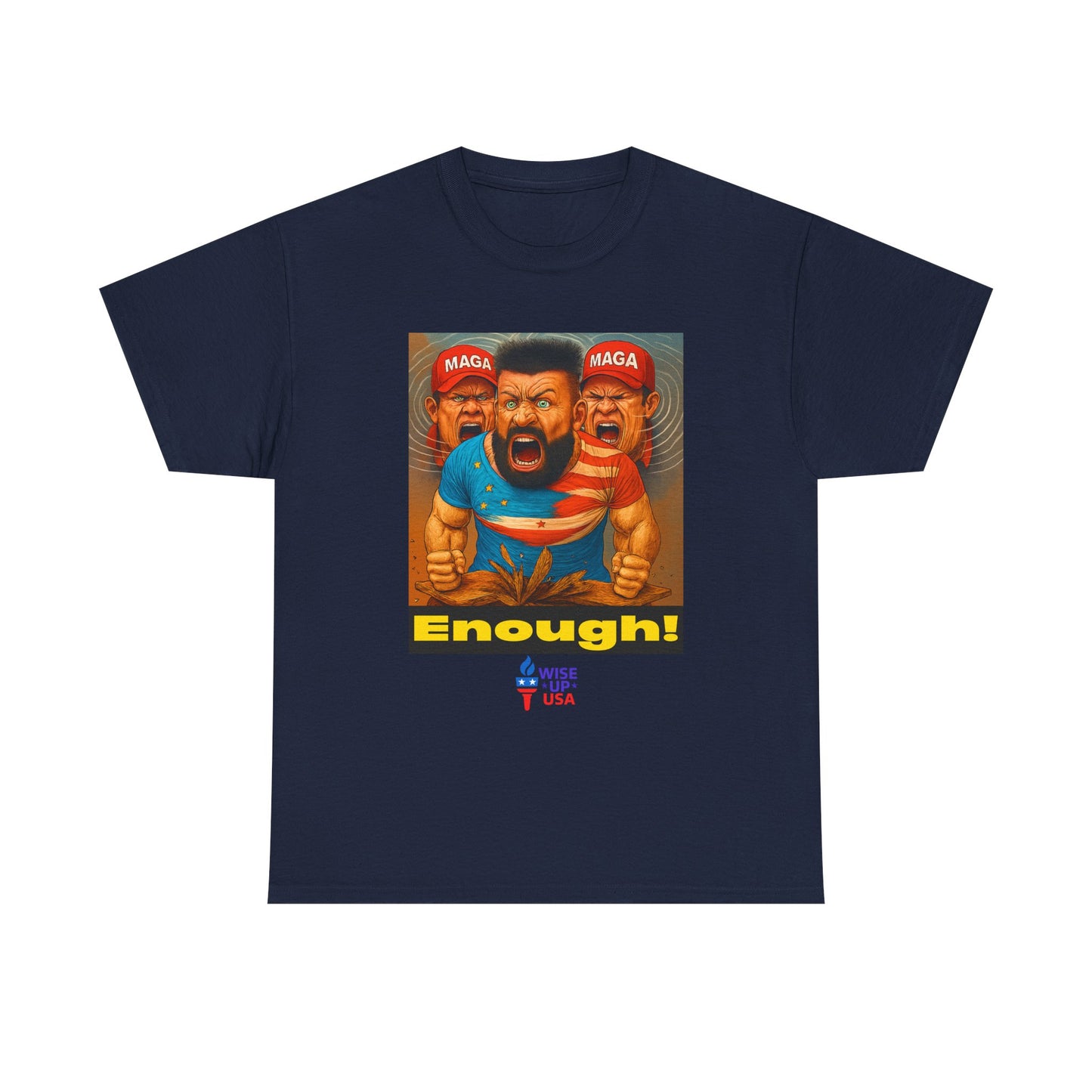 Enough MAGA! Unisex Heavy Cotton Tee, Election Day Apparel Activists, Against Trump, Republicans, and MAGA, Resistance, No MAGA, Propaganda