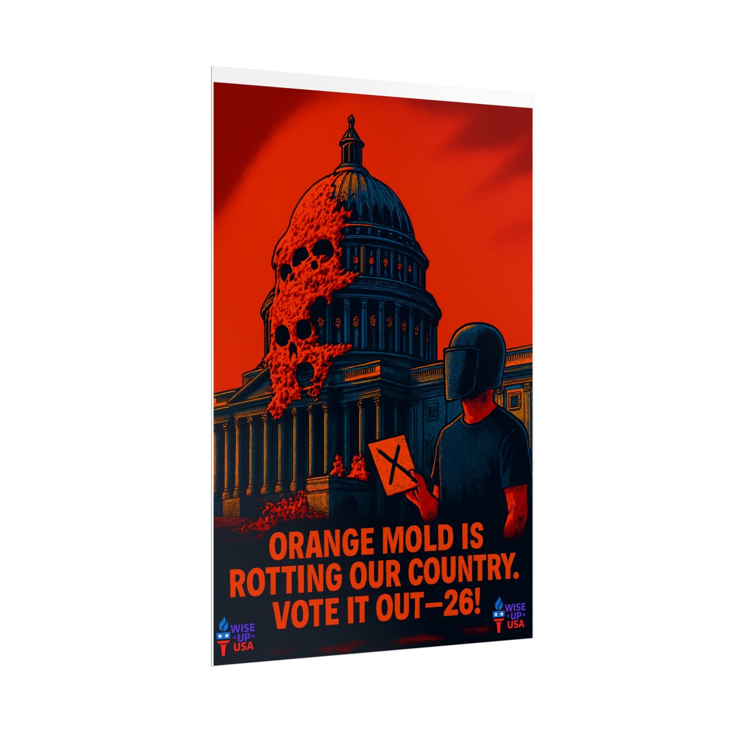 Colorful Protest Art Poster, Capitol Mold in 26, Activism Wall Art, Political Prints, Universal Health Care, Midterm Elections, oust elite