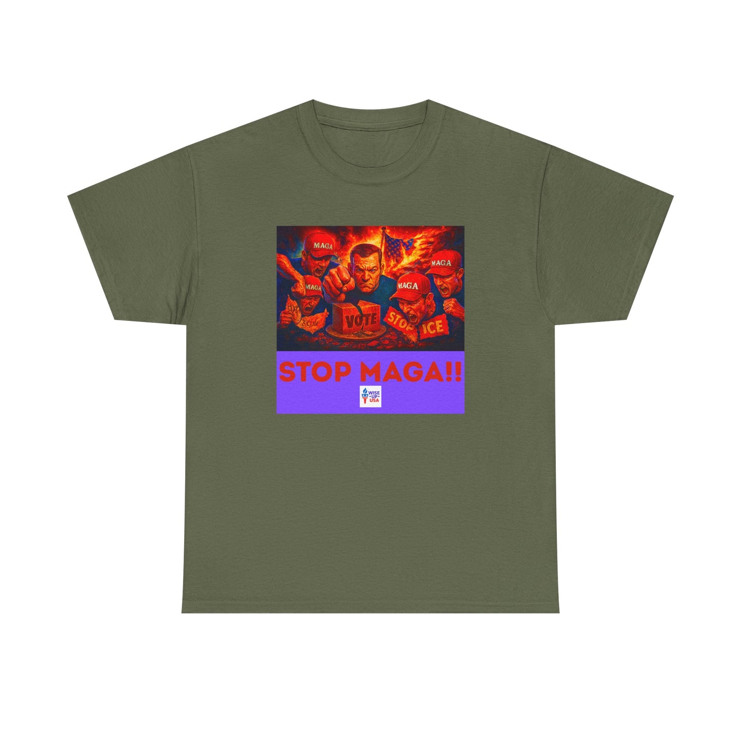 STOP MAGA '26 Unisex Heavy Cotton Tee - Election Day Apparel, Stop Trump - Gift for Activists, Midterm 26 - Rid of Republicans, Stop ICE,