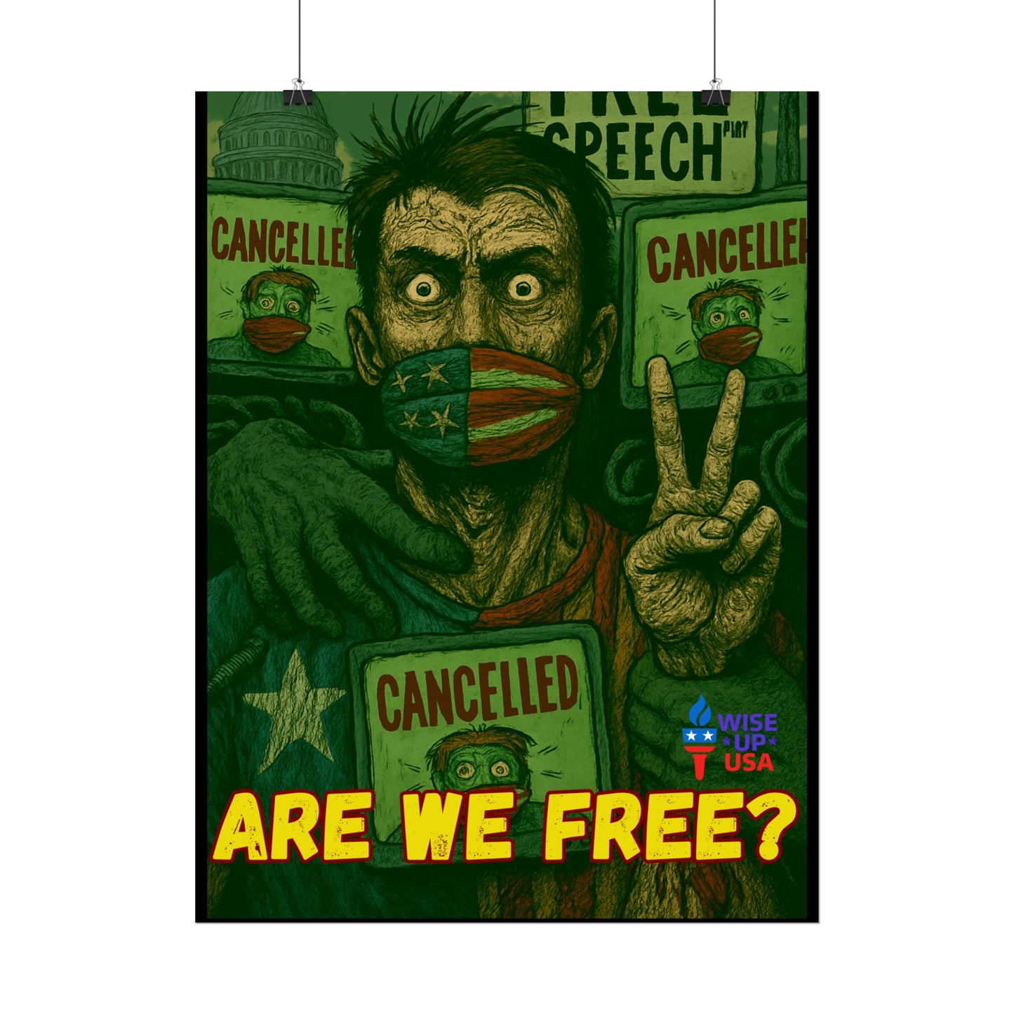 Protest Poster, Stop Cancel Culture Design, Activist Wall Art, Bold Political Message, Dorm Room Decor, Office Art, Election Season Sign