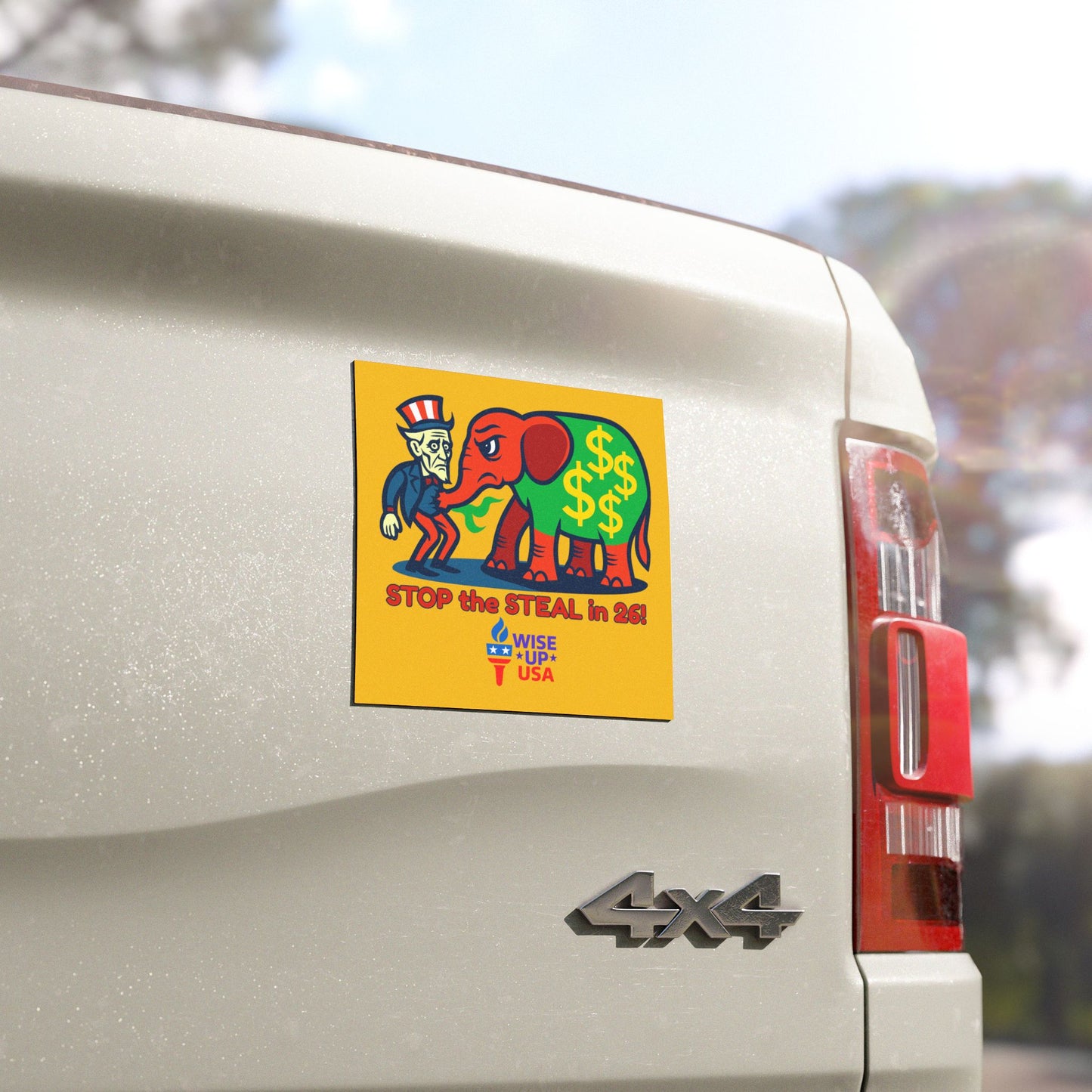Political Refrigerator/Car Magnets - Stop the Steal, Election, Wise Up USA, Vehicle Accessory, Gift for Activists, Midterms 26, Refrigerator