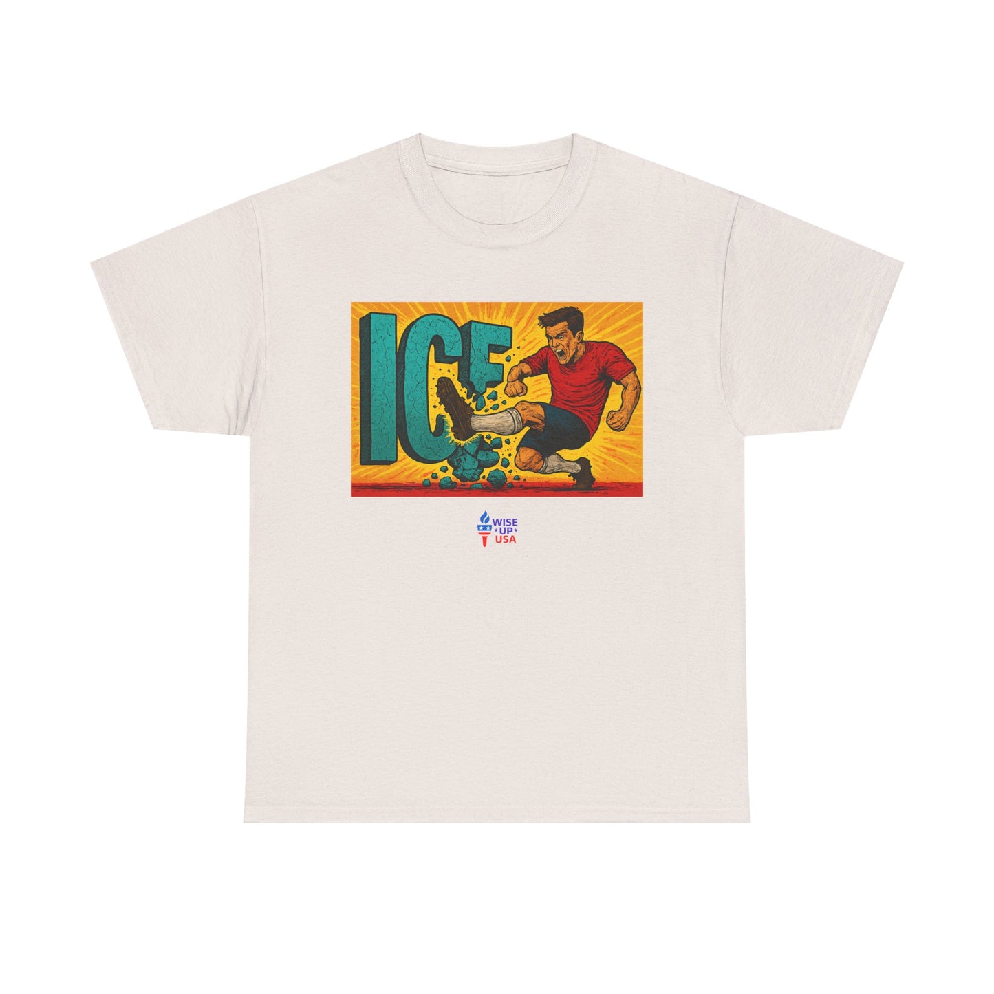 Unisex Heavy Cotton Tee with Kick Ice! '26, Design, Election Day Apparel, Revolution, Gift for Activists, Midterm 26, Stop ice