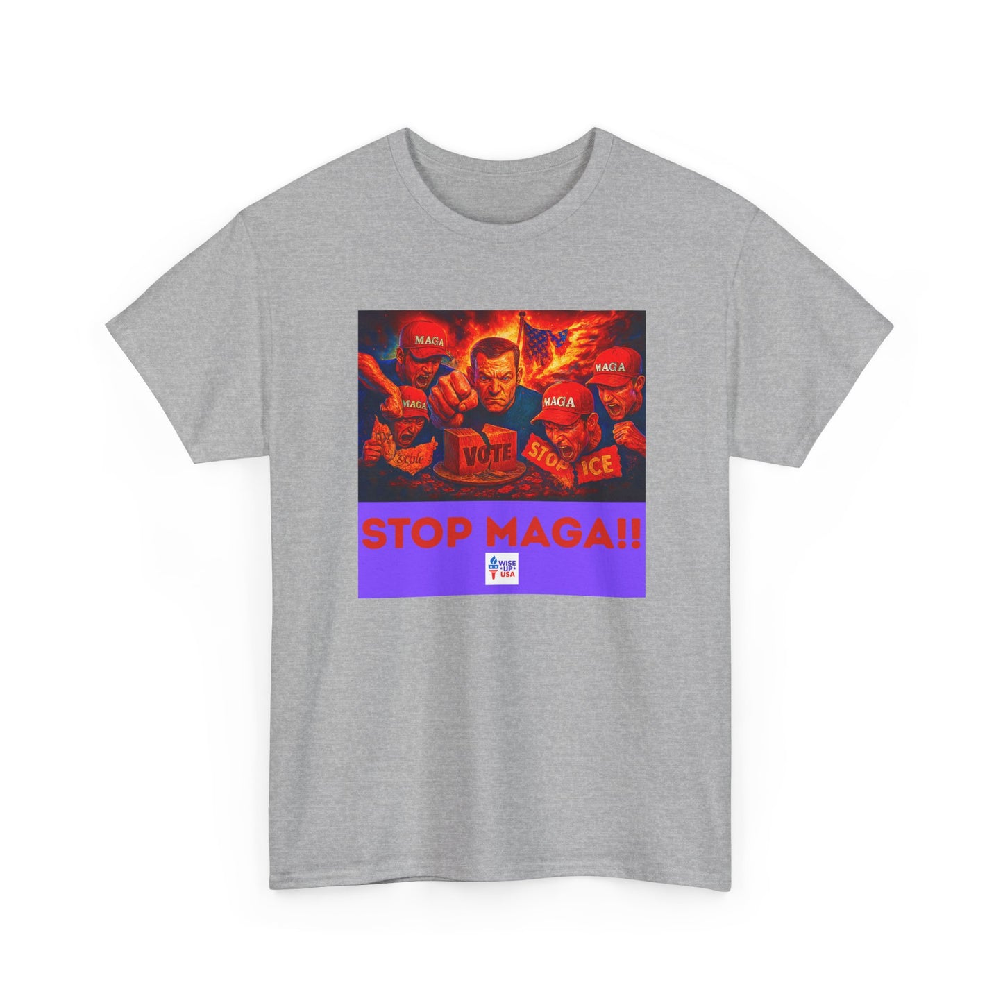 STOP MAGA '26 Unisex Heavy Cotton Tee - Election Day Apparel, Stop Trump - Gift for Activists, Midterm 26 - Rid of Republicans, Stop ICE,