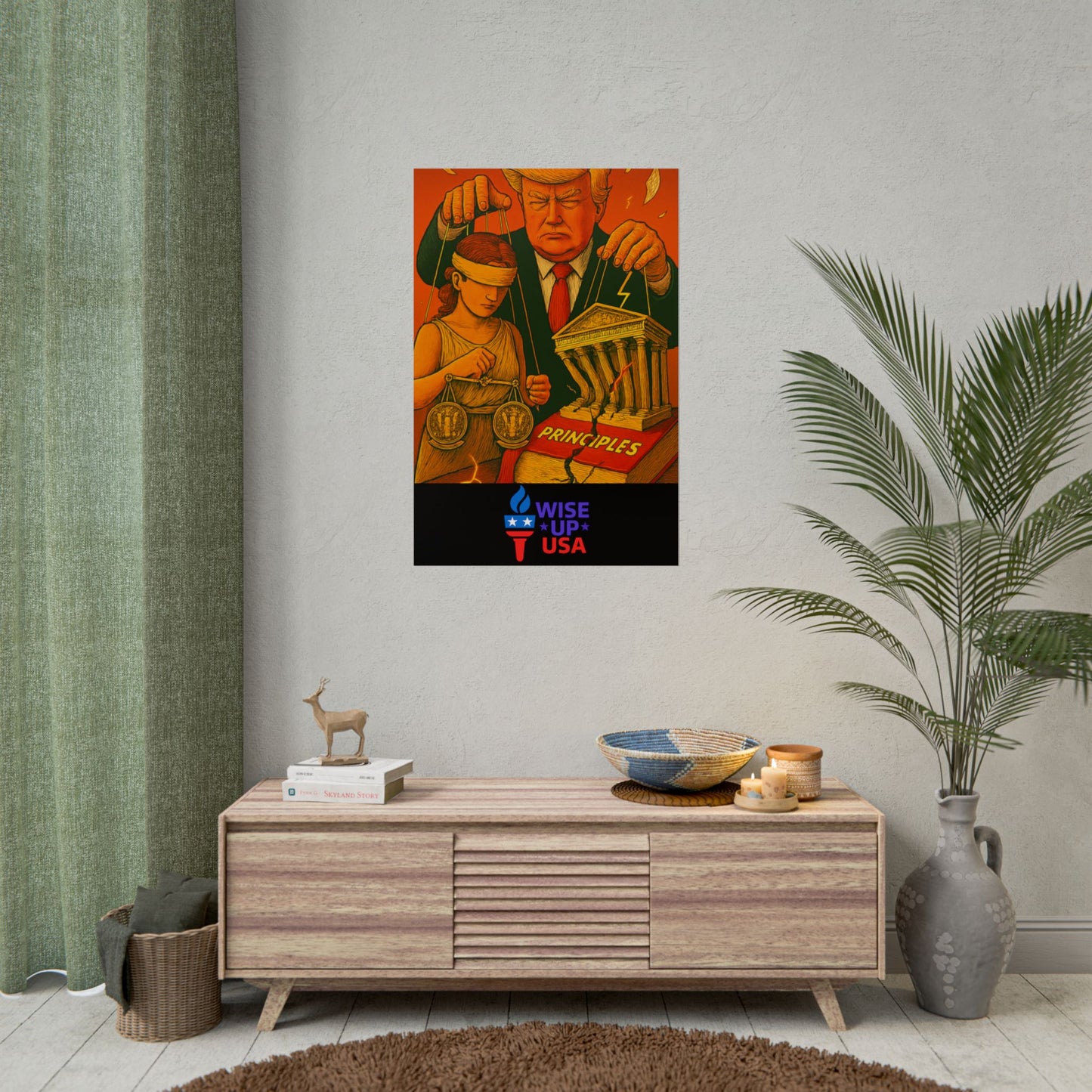 Protest Poster, Supreme Court Puppets Design, Activist Wall Art, Bold Political Message, Dorm Room Decor, Office Art, Election Season Sign