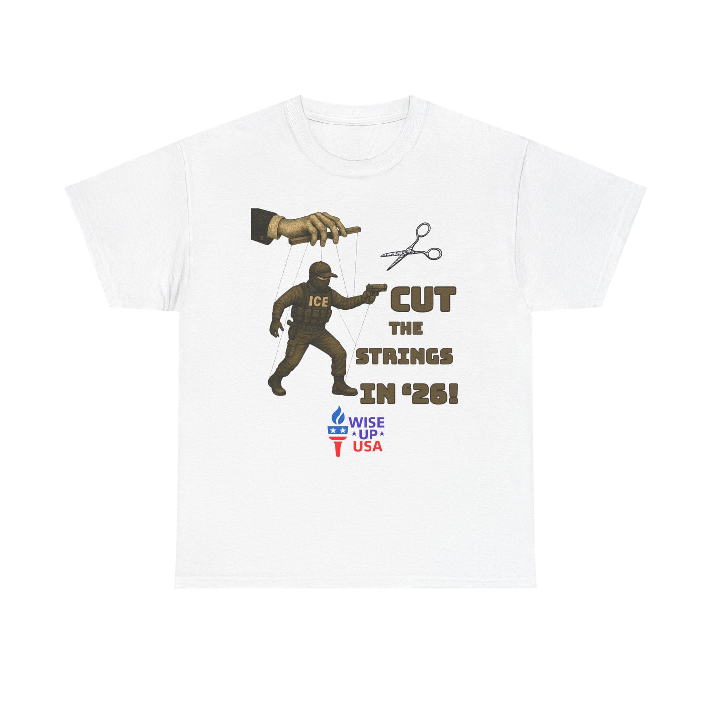 Cut the Strings in '26 Design, Midterm Election Shirt, Election Day Apparel, USA Pride Tee, Gift for Activists, Unisex Heavy cotton tee