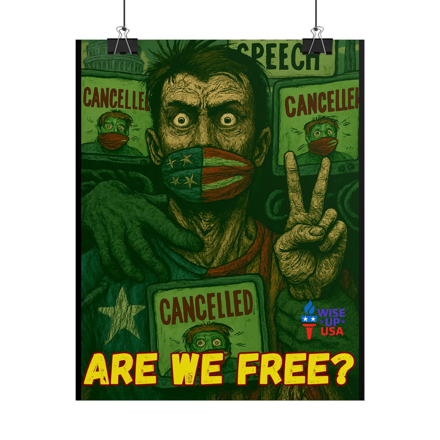Protest Poster, Stop Cancel Culture Design, Activist Wall Art, Bold Political Message, Dorm Room Decor, Office Art, Election Season Sign