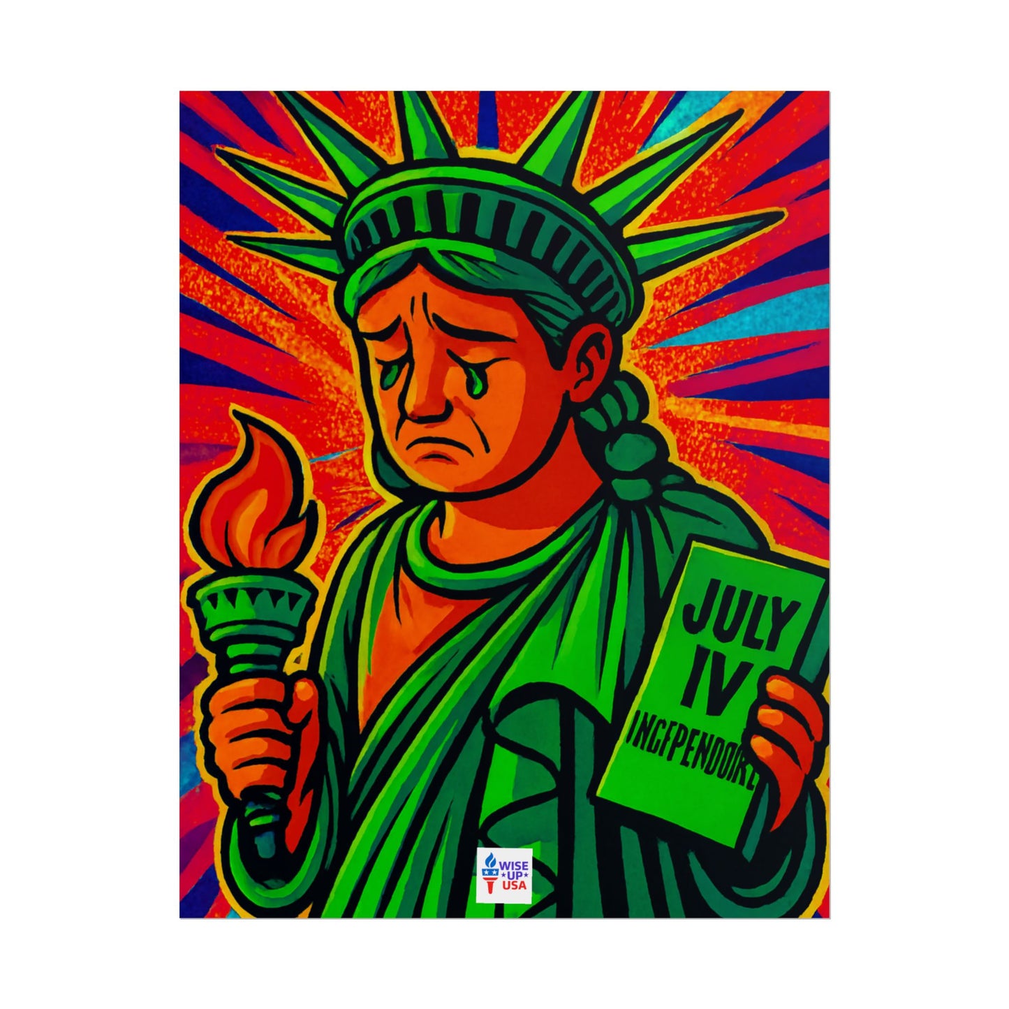 Colorful Protest Art Poster, Trump Shamed Statue of Liberty, Activism Wall Art, Educational Prints, Gift for Teachers and Students